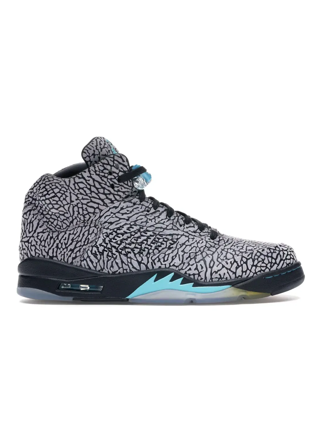 Мужские кроссовки с принтом слоновой кости Jordan 5 Retro 3Lab5 Jordan — изображение 1 из 4, серый/синий-черный