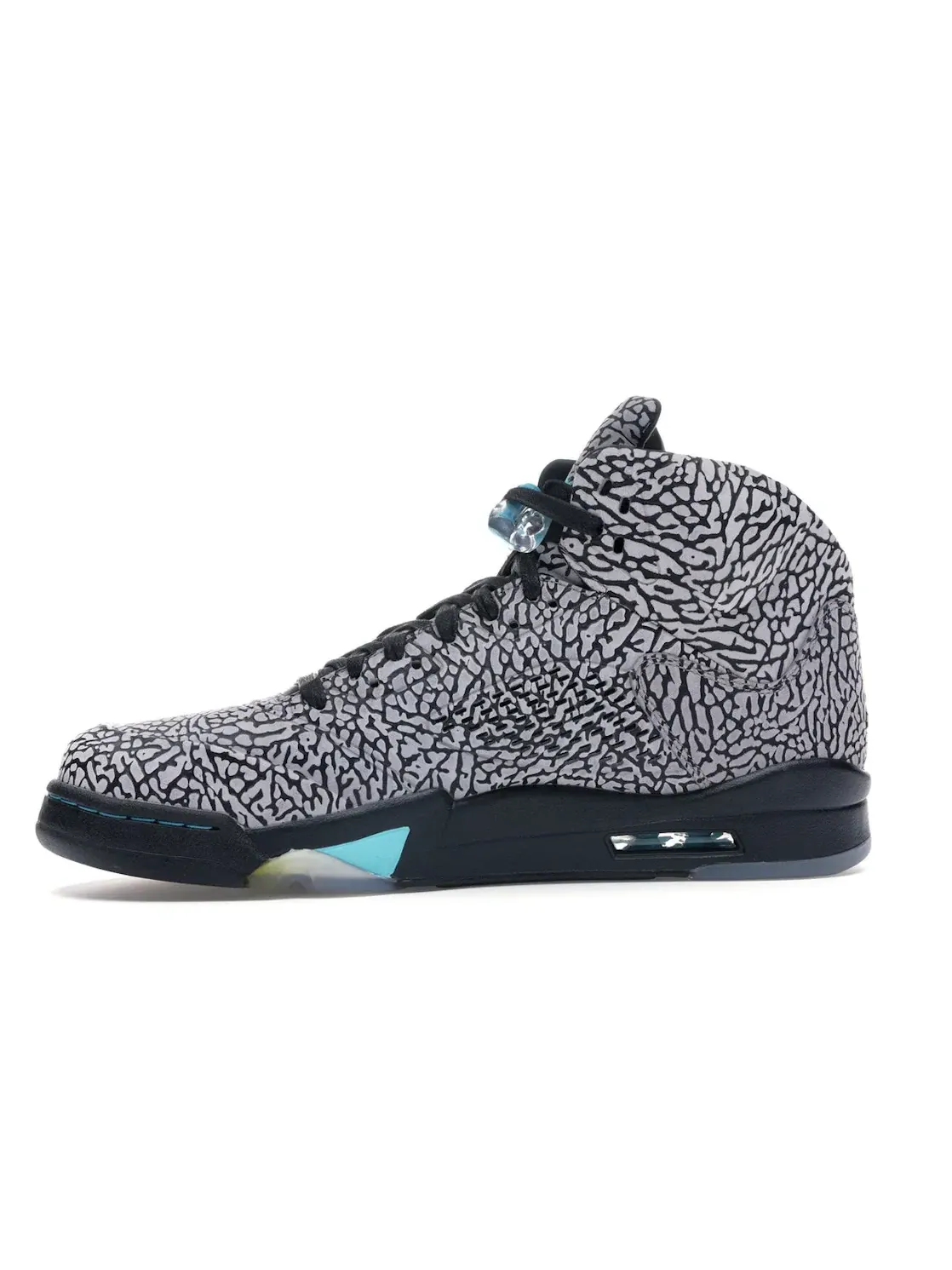 Мужские кроссовки с принтом слоновой кости Jordan 5 Retro 3Lab5 Jordan — изображение 3 из 4, серый/синий-черный