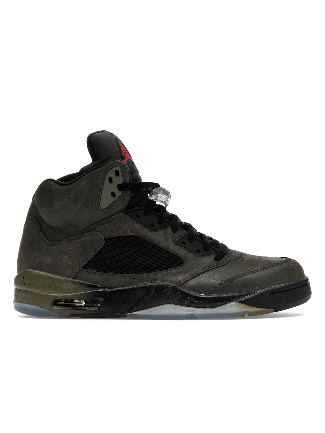 Мужские кроссовки с замшевым верхом Jordan 5 Retro Fear Pack Jordan — изображение 1 из 4, красный-оливковый-черный