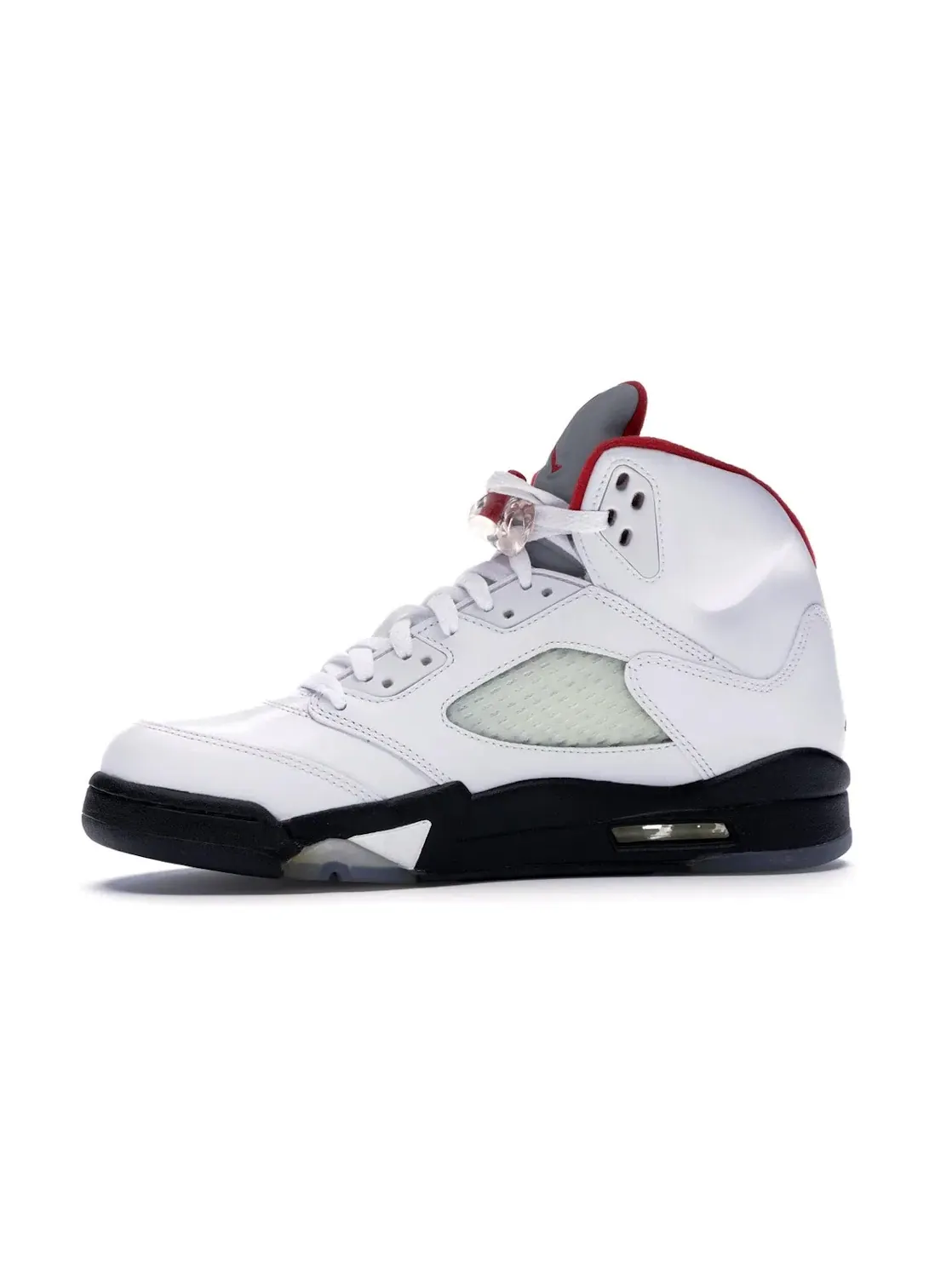 Мужские кроссовки из кожи Джордан 5 Retro Jordan — изображение 3 из 4, белый/красный-черный
