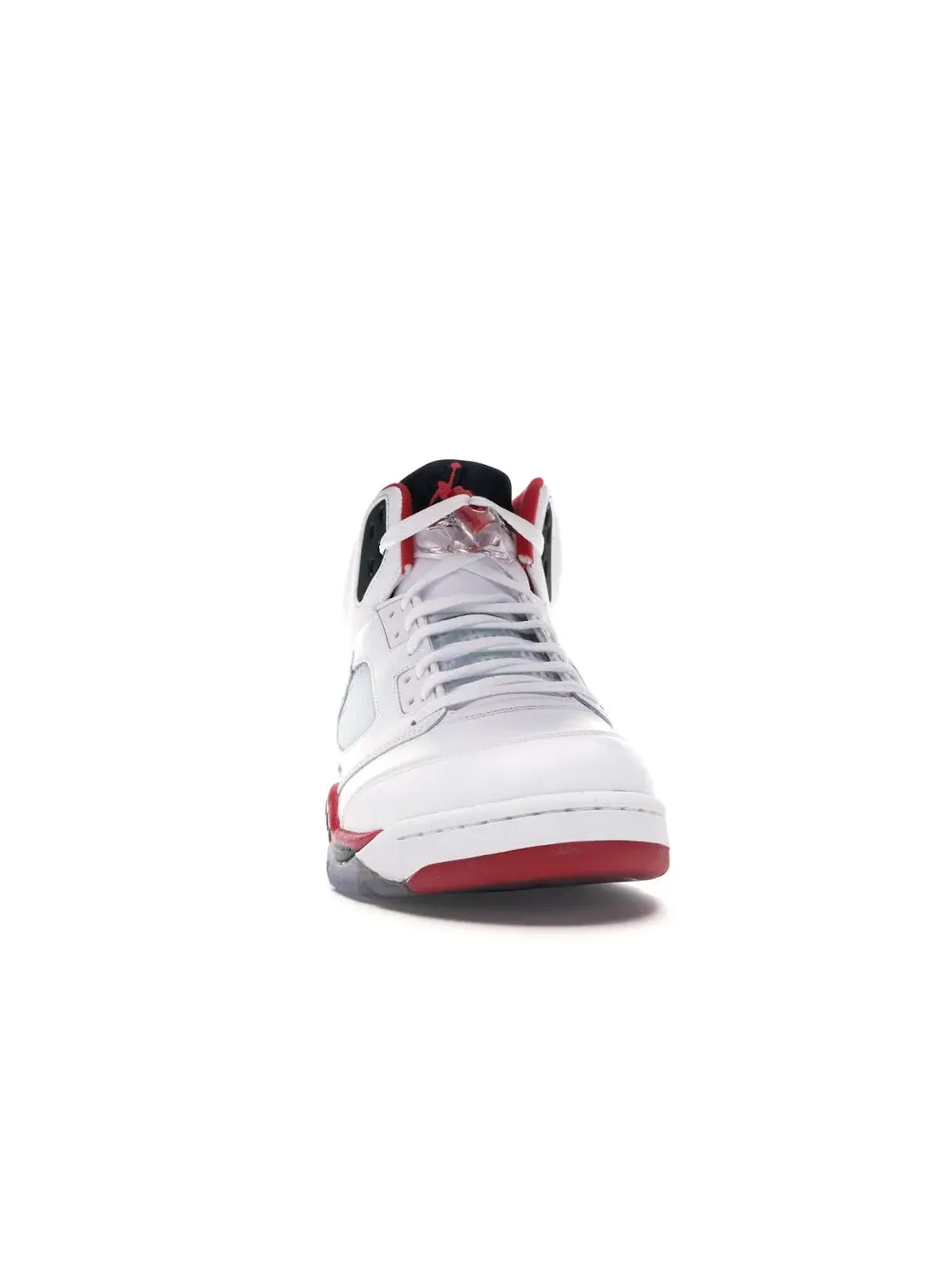 Мужские кроссовки с замшевыми и пластиковыми вставками Jordan 5 Retro Jordan — изображение 2 из 4, белый/красный-черный