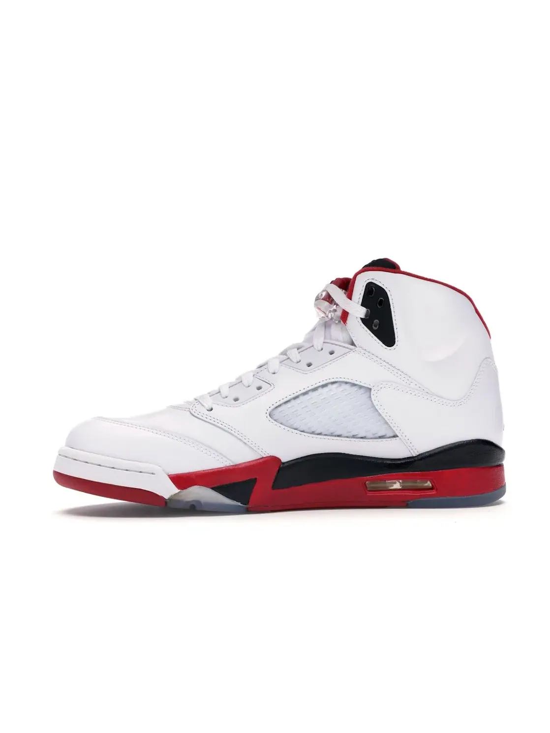 Мужские кроссовки с замшевыми и пластиковыми вставками Jordan 5 Retro Jordan — изображение 3 из 4, белый/красный-черный