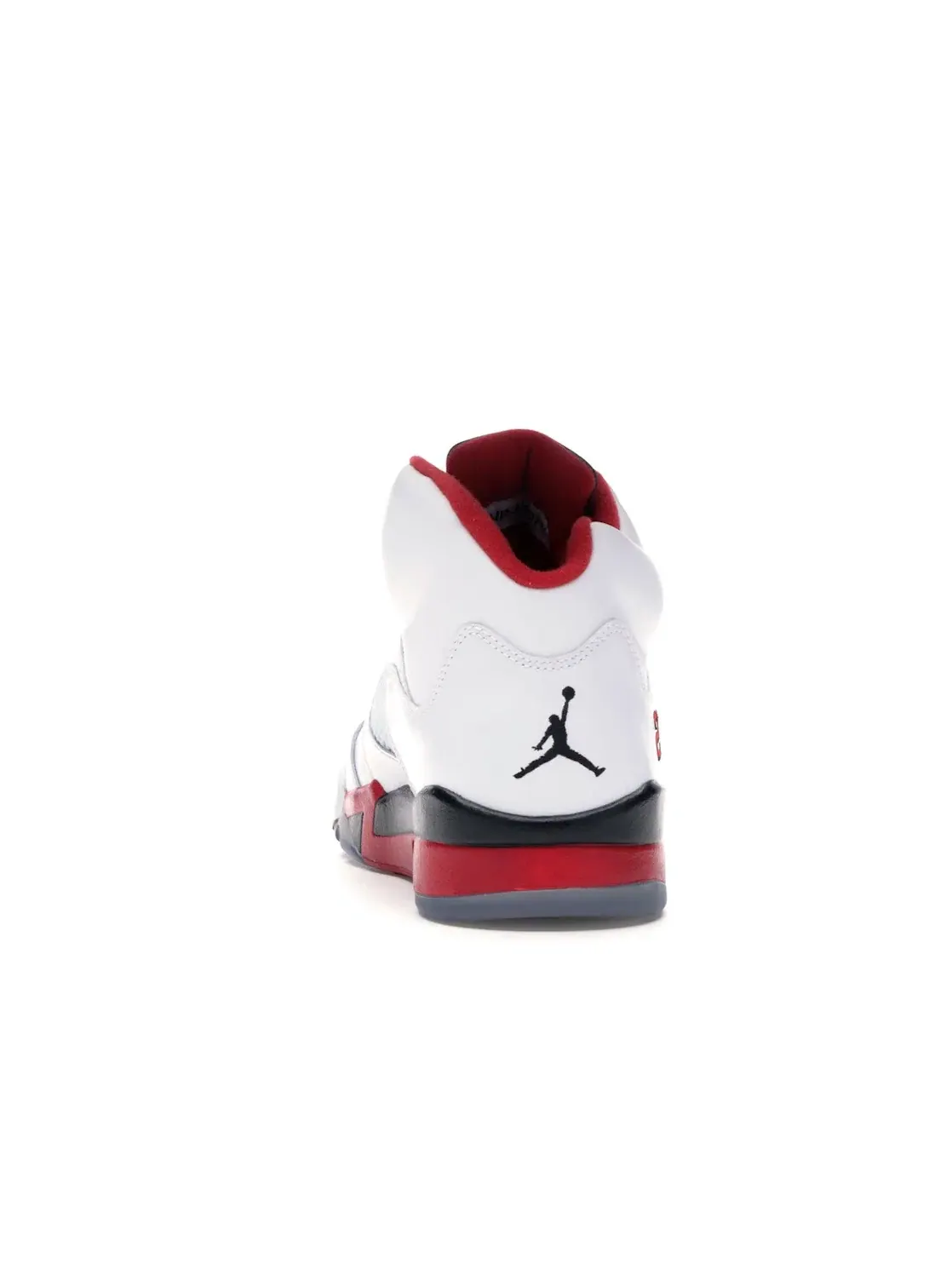 Мужские кроссовки с замшевыми и пластиковыми вставками Jordan 5 Retro Jordan — изображение 4 из 4, белый/красный-черный