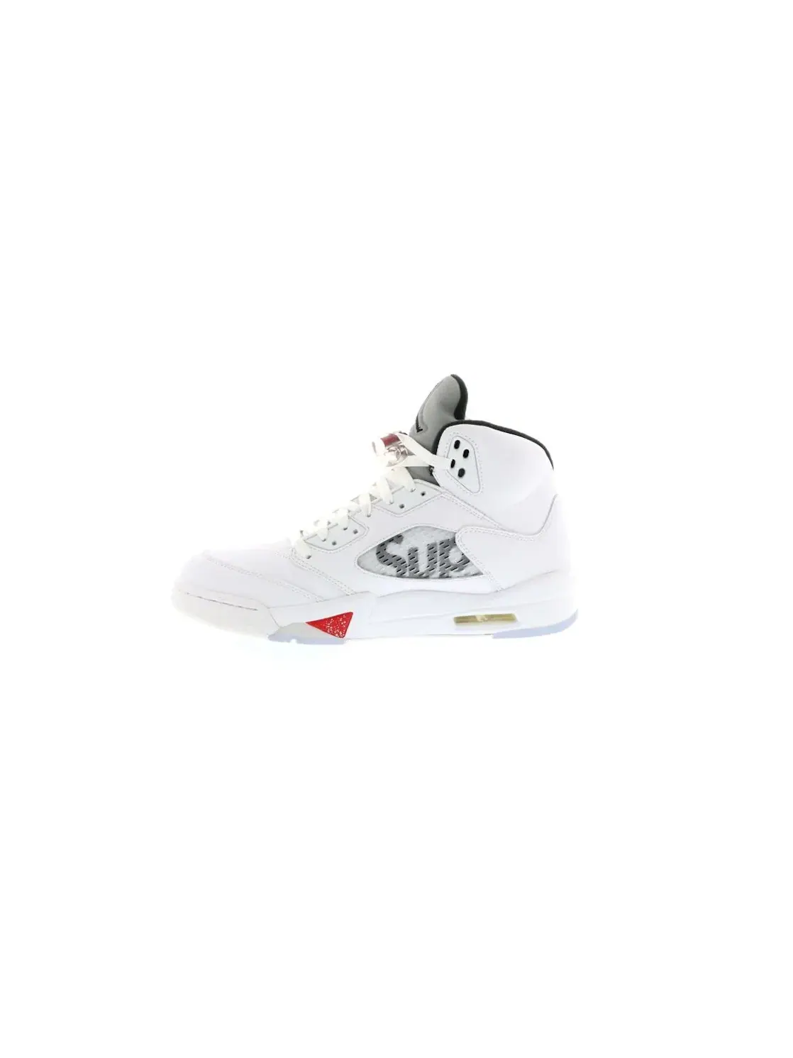 Мужские кроссовки Lifestyle с принтом Jordan 5 Retro Supreme — изображение 3 из 4, белый/красный-черный
