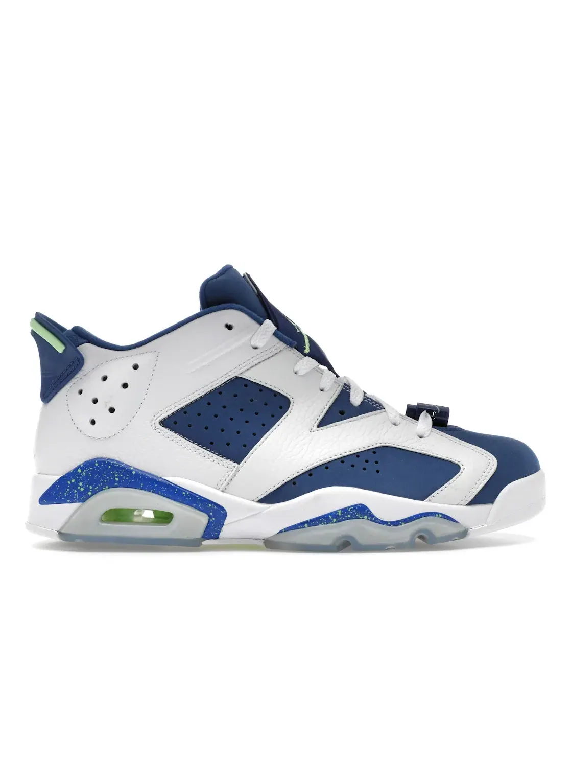 Мужские кроссовки на шнуровке Jordan 6 Retro Low Jordan — изображение 1 из 4, белый/зеленый-синий