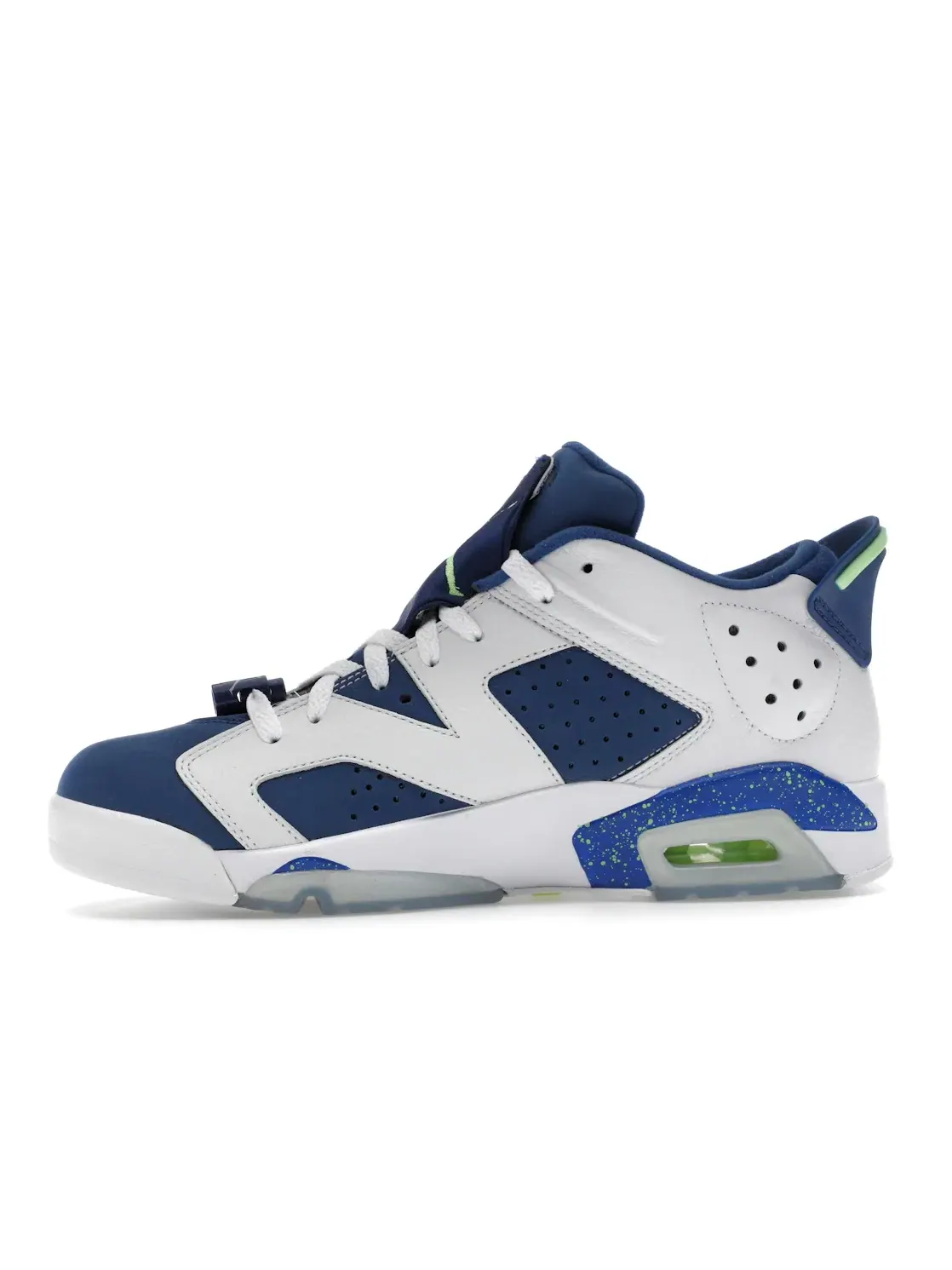 Мужские кроссовки на шнуровке Jordan 6 Retro Low Jordan — изображение 3 из 4, белый/зеленый-синий