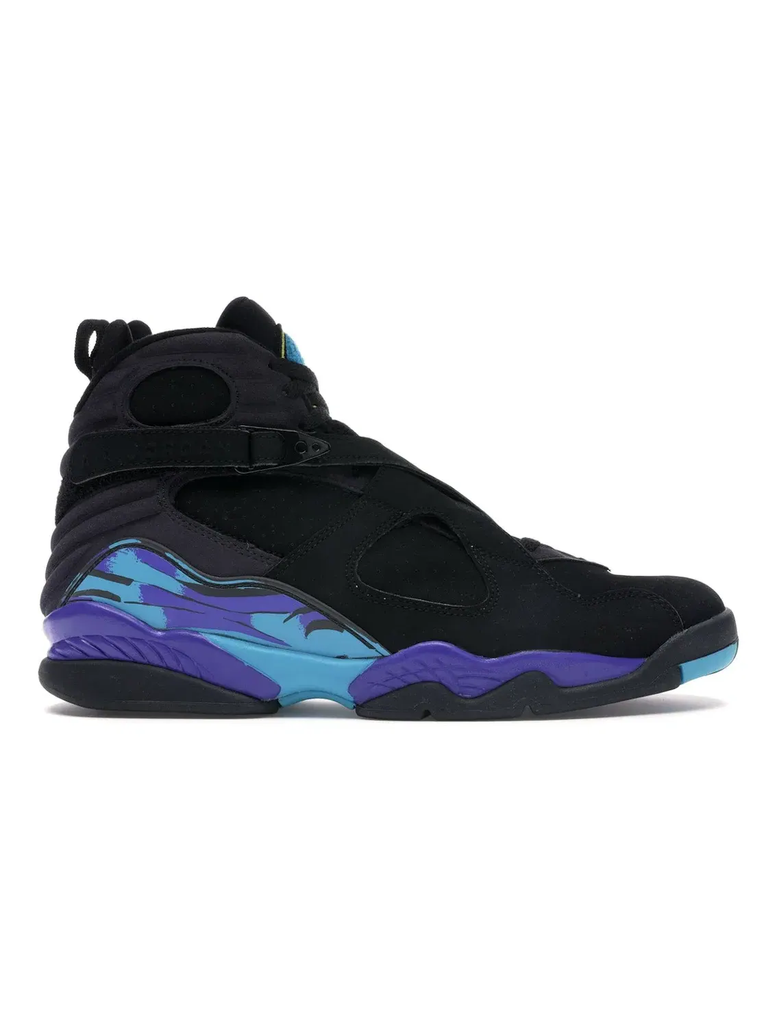 Мужские кроссовки с ремешками Jordan 8 Retro Jordan — изображение 1 из 4, черный/яркий-голубой