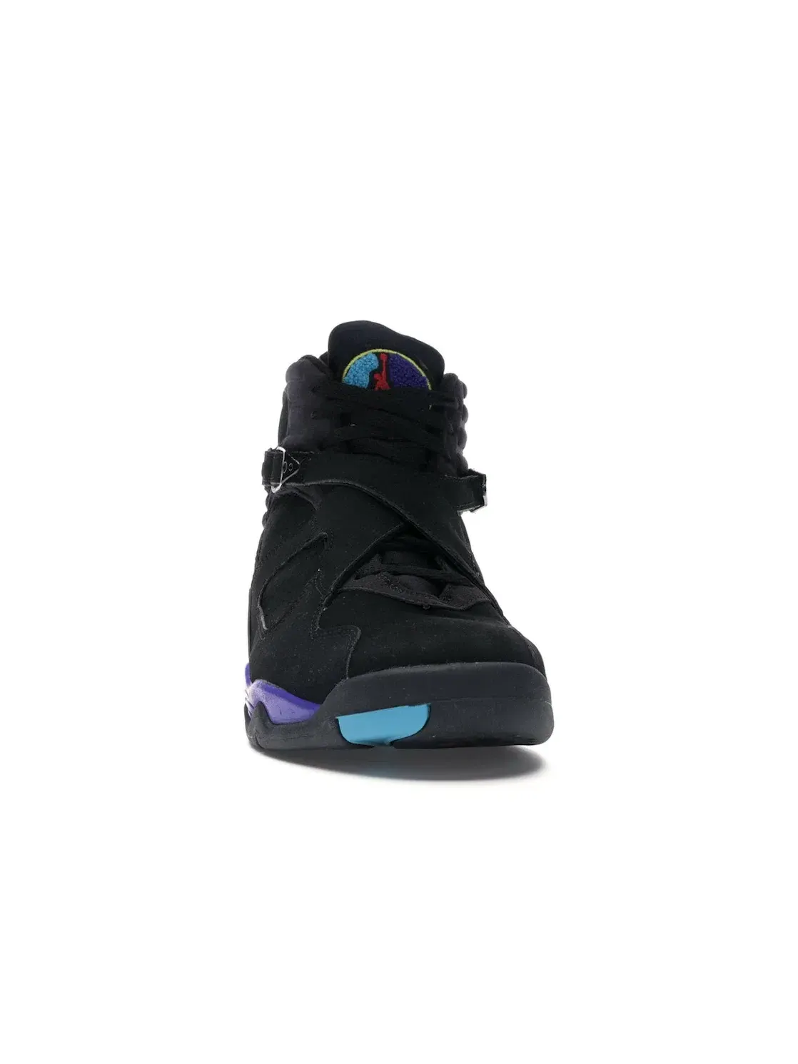 Мужские кроссовки с ремешками Jordan 8 Retro Jordan — изображение 2 из 4, черный/яркий-голубой