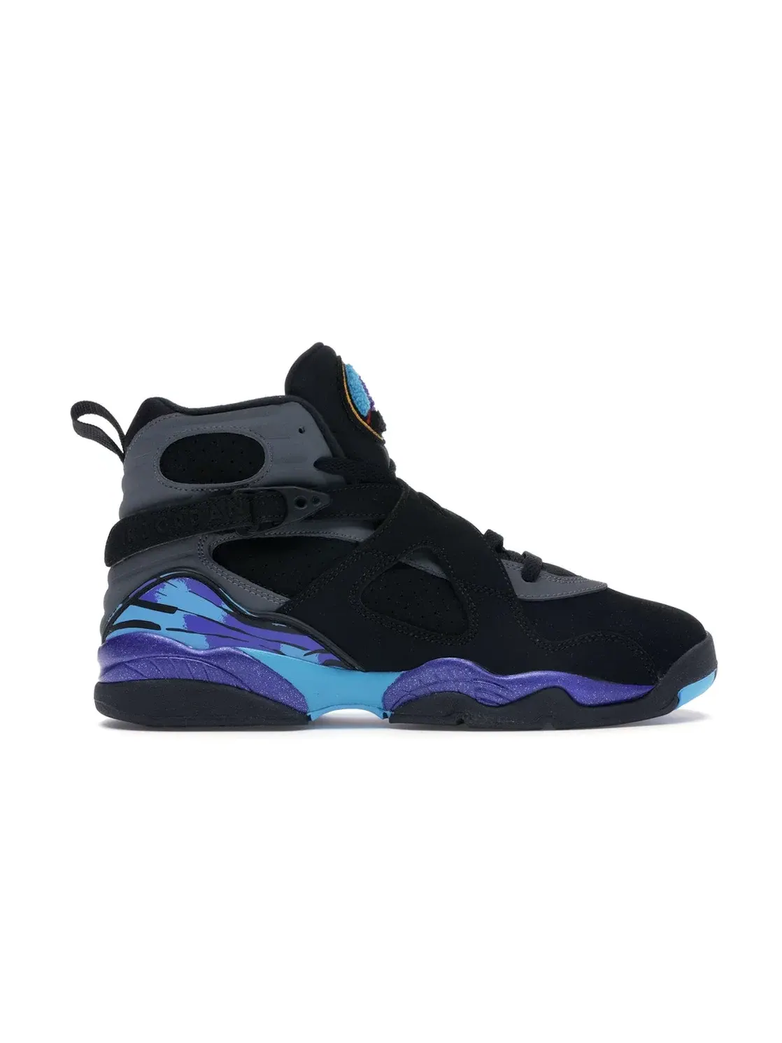 Детские кроссовки Lifestyle с контрастными акцентами Jordan 8 Retro Jordan — изображение 1 из 4, черный/яркий-голубой