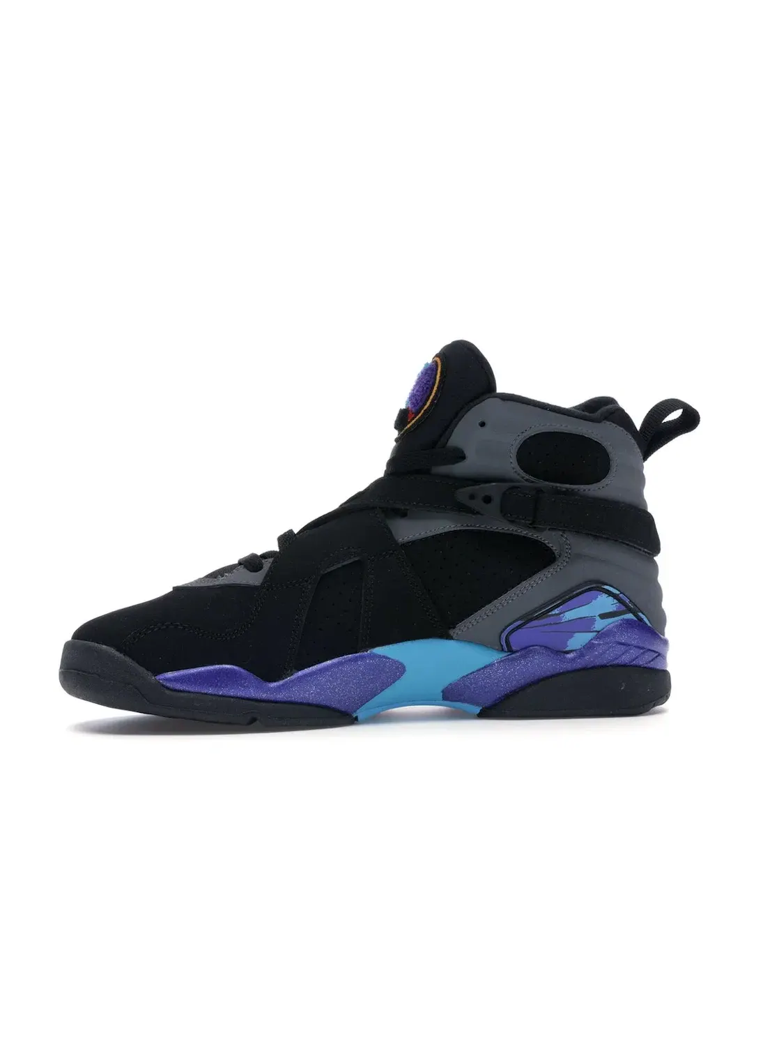 Детские кроссовки Lifestyle с контрастными акцентами Jordan 8 Retro Jordan — изображение 3 из 4, черный/яркий-голубой