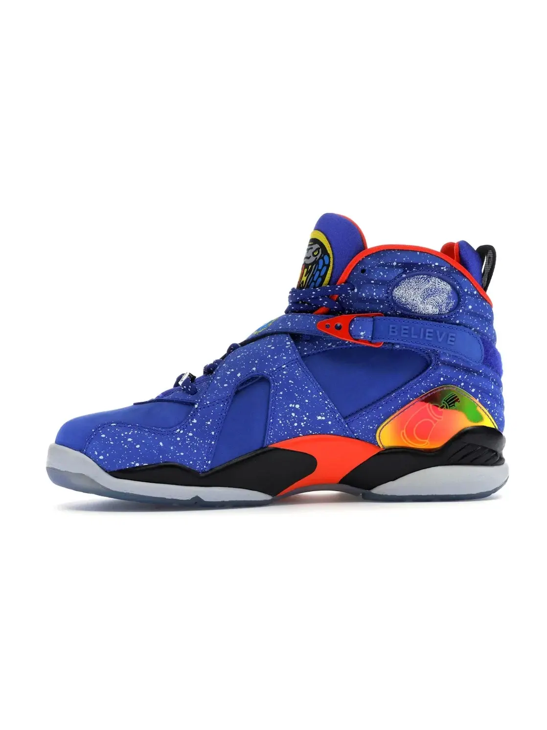 Мужские кроссовки с высокой посадкой Jordan 8 Retro Jordan — изображение 3 из 4, синий оранжевый черный