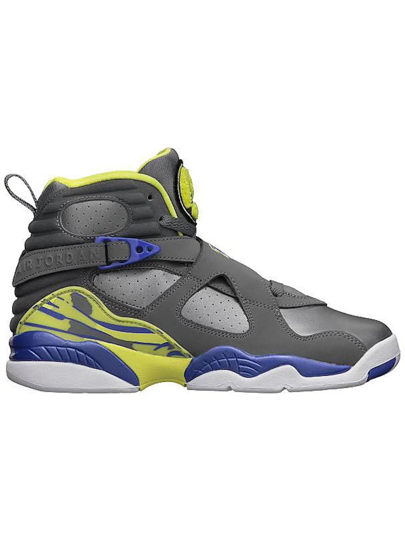 Детские кроссовки Lifestyle Cool Grey/Vlt Frc-Electrc Yllw Jordan 8 Retro Retro Laney — изображение 1 из 1, серый