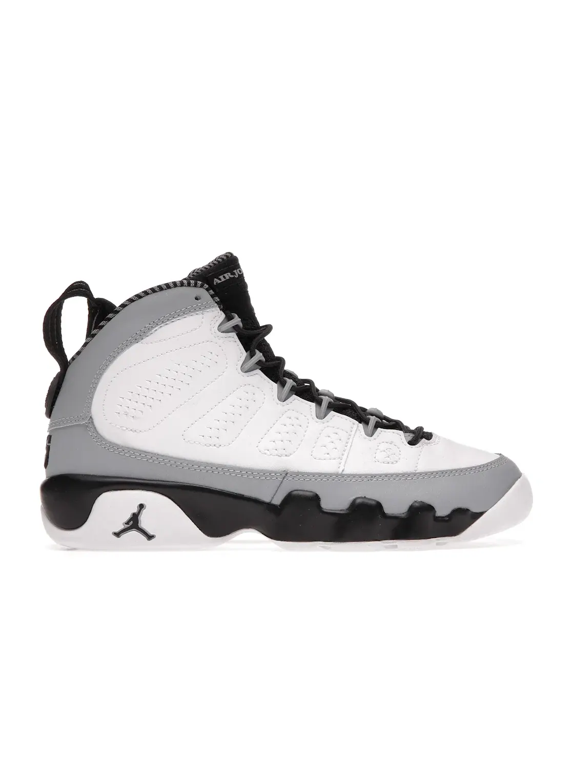 Детские кроссовки для мальчиков с повседневным стилем Jordan 9 Retro Jordan — изображение 1 из 4, белый/черный-серый