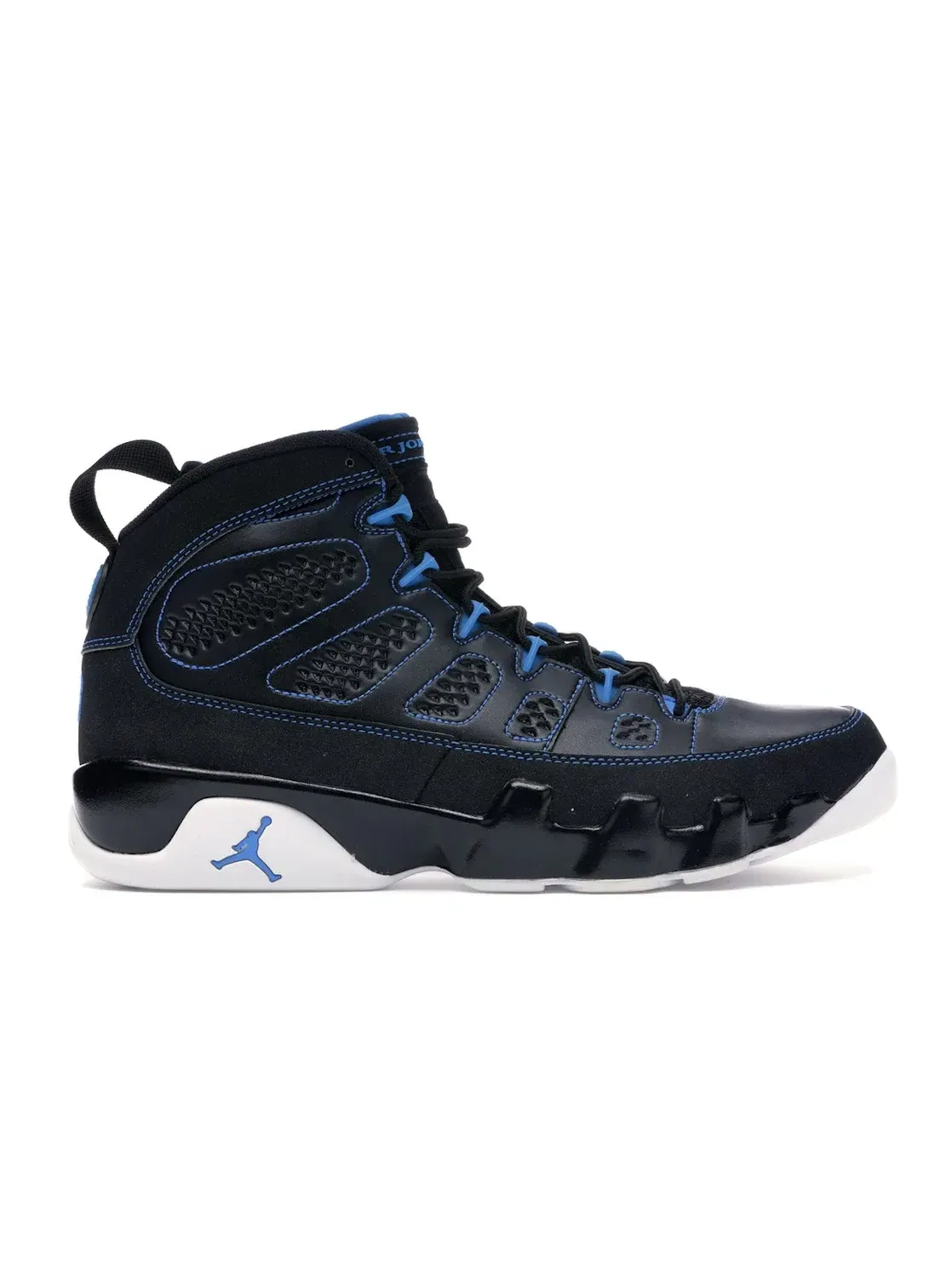 Мужские кроссовки с контрастной подошвой Jordan 9 Retro Photo Blue Jordan — изображение 1 из 4, черный/голубой