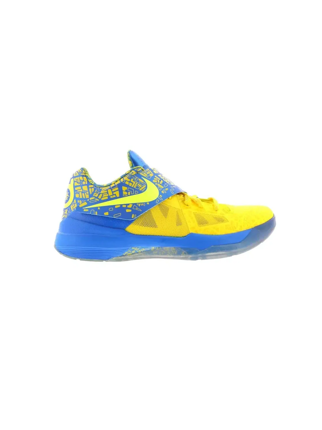 Мужские кроссовки для баскетбола Nike KD 4 — изображение 1 из 4, желтый/-синий