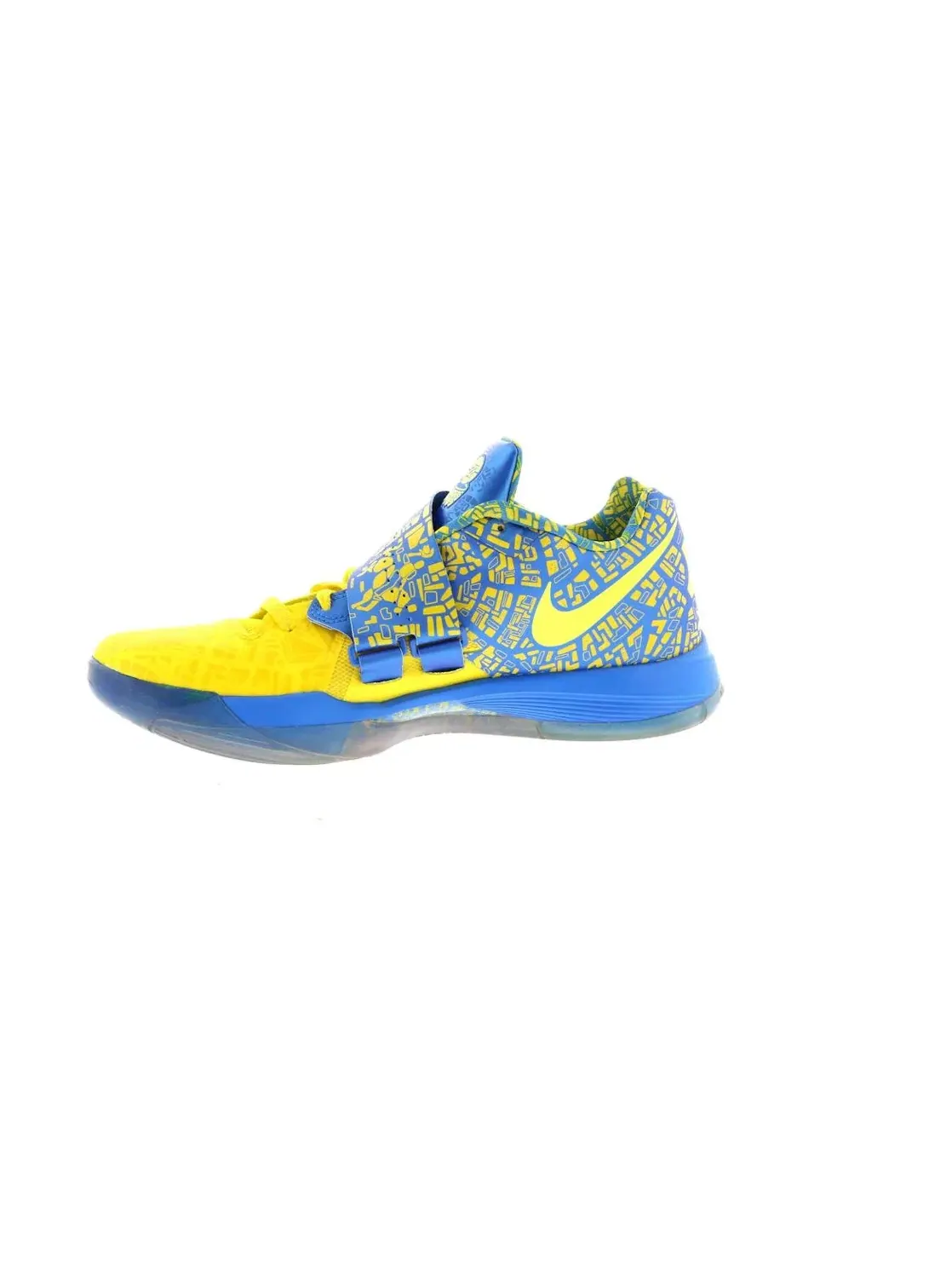 Мужские кроссовки для баскетбола Nike KD 4 — изображение 3 из 4, желтый/-синий