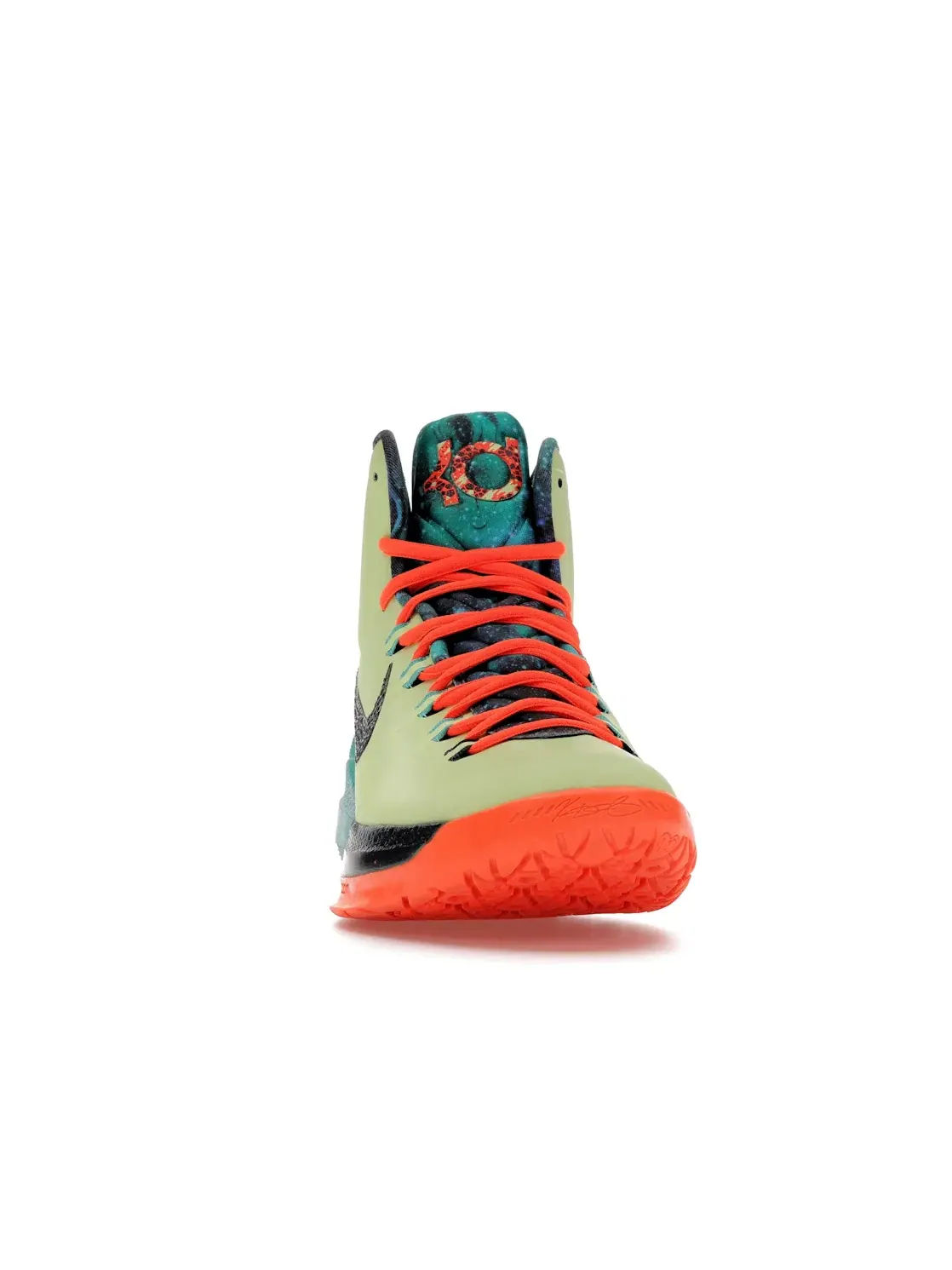 Мужские баскетбольные кроссовки с принтом Nike KD 5 Nike, Liquid Lime/Total Crimson-Sport Turquiose — изображение 2 из 4