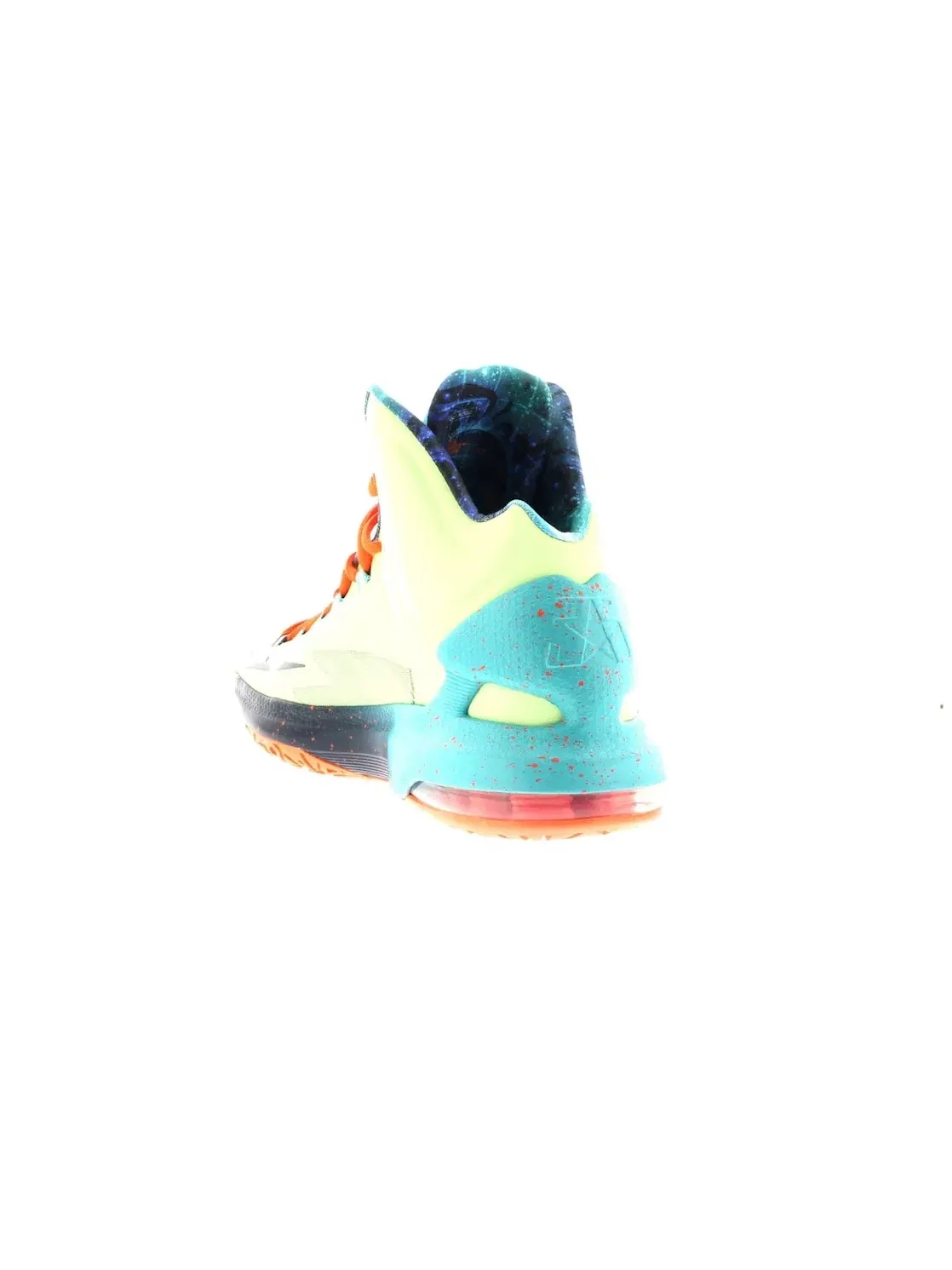 Мужские баскетбольные кроссовки с принтом Nike KD 5 Nike, Liquid Lime/Total Crimson-Sport Turquiose — изображение 3 из 4