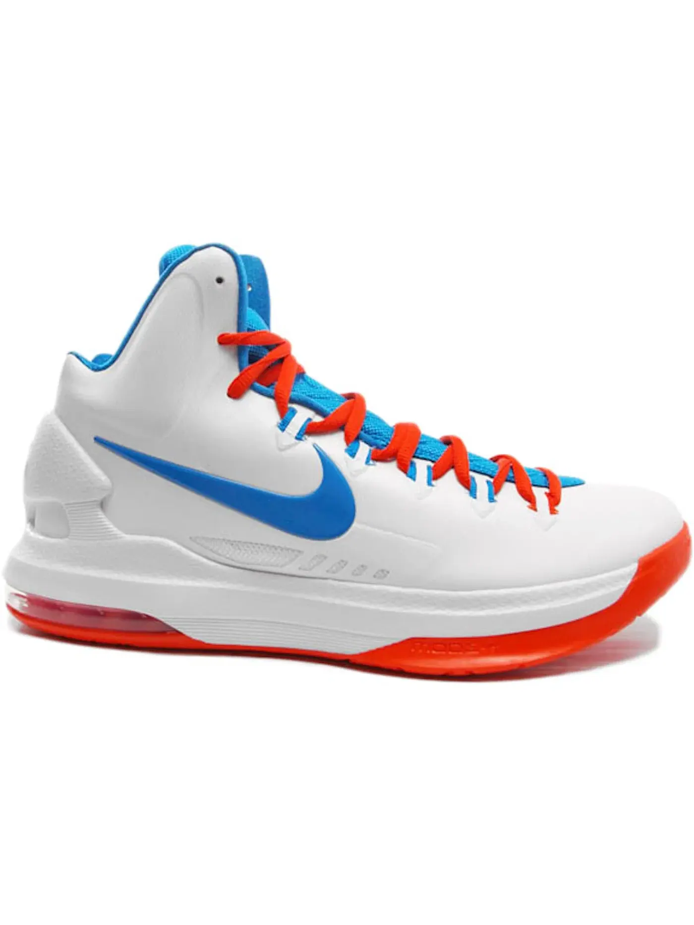 Мужские кроссовки для баскетбола Nike KD 5 — изображение 1 из 1, белый/синий-оранжевый
