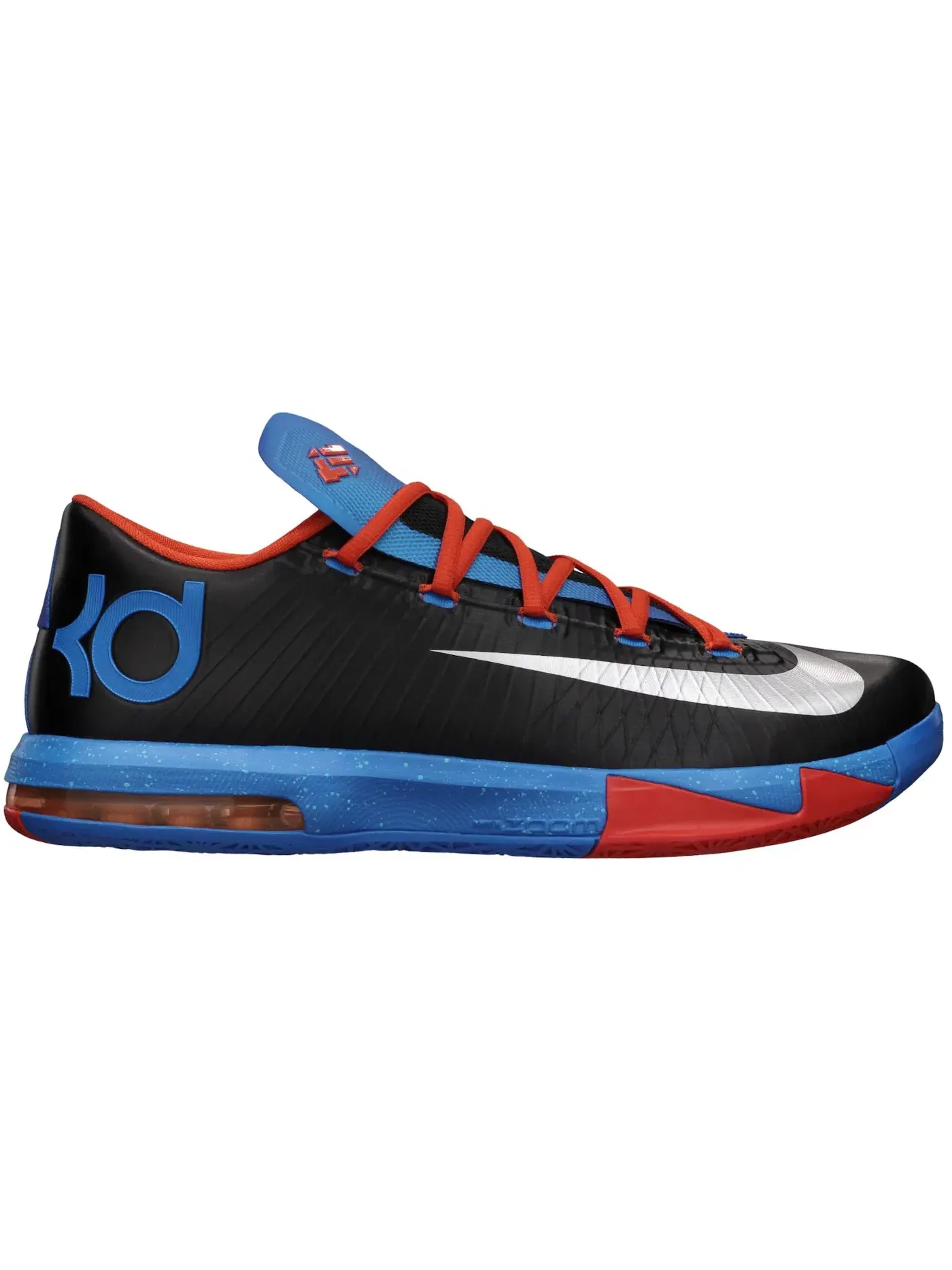 Мужские кроссовки Nike KD 6 Black Metallic Silver Team Orange Photo Blue — изображение 1 из 1