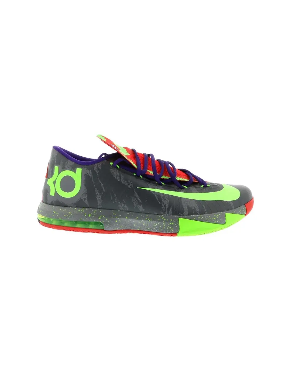 Мужские кроссовки с амортизацией Nike KD 6 Energy — изображение 1 из 4, серый/зеленый-яркий