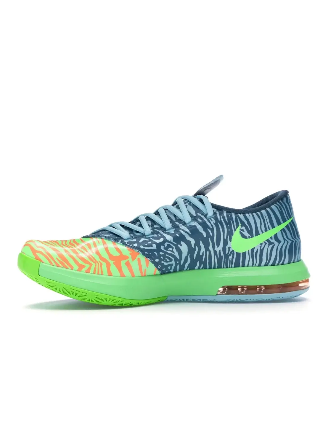 Мужские кроссовки для баскетбола Nike KD 6 — изображение 3 из 4, зеленый/-оранжевый