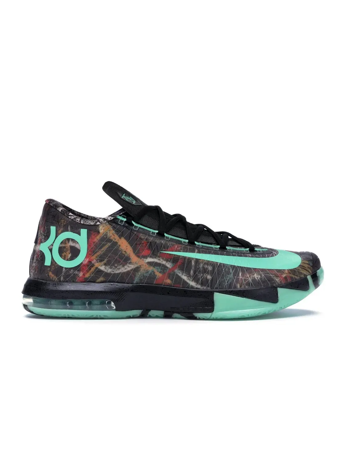 Мужские баскетбольные кроссовки с иллюзионным эффектом Nike KD 6 — изображение 1 из 4, мульти-/зеленый-черный
