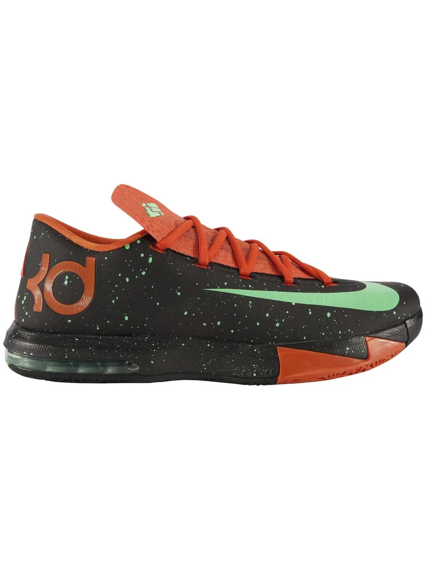 Мужские кроссовки для баскетбола Nike KD 6 Texas — изображение 1 из 1, черный/зеленый-оранжевый