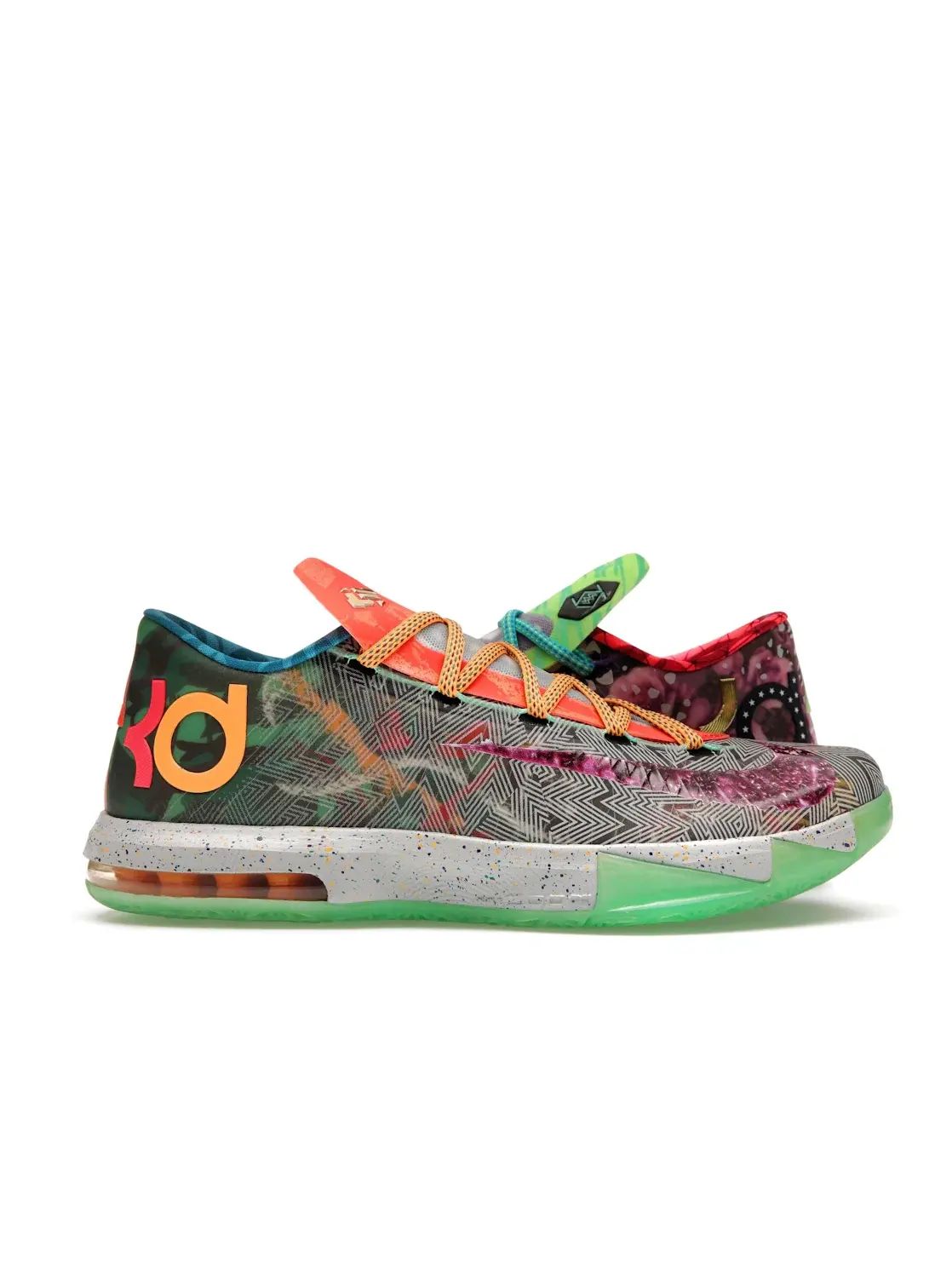 Мужские баскетбольные кроссовки с миксом дизайнов Nike KD 6 What The KD Nike — изображение 1 из 4, фиолетовый/оранжевый