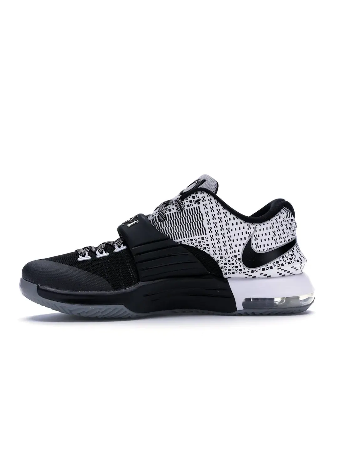 Мужские кроссовки баскетбольные Nike KD 7 — изображение 3 из 4, черный/белый-серый