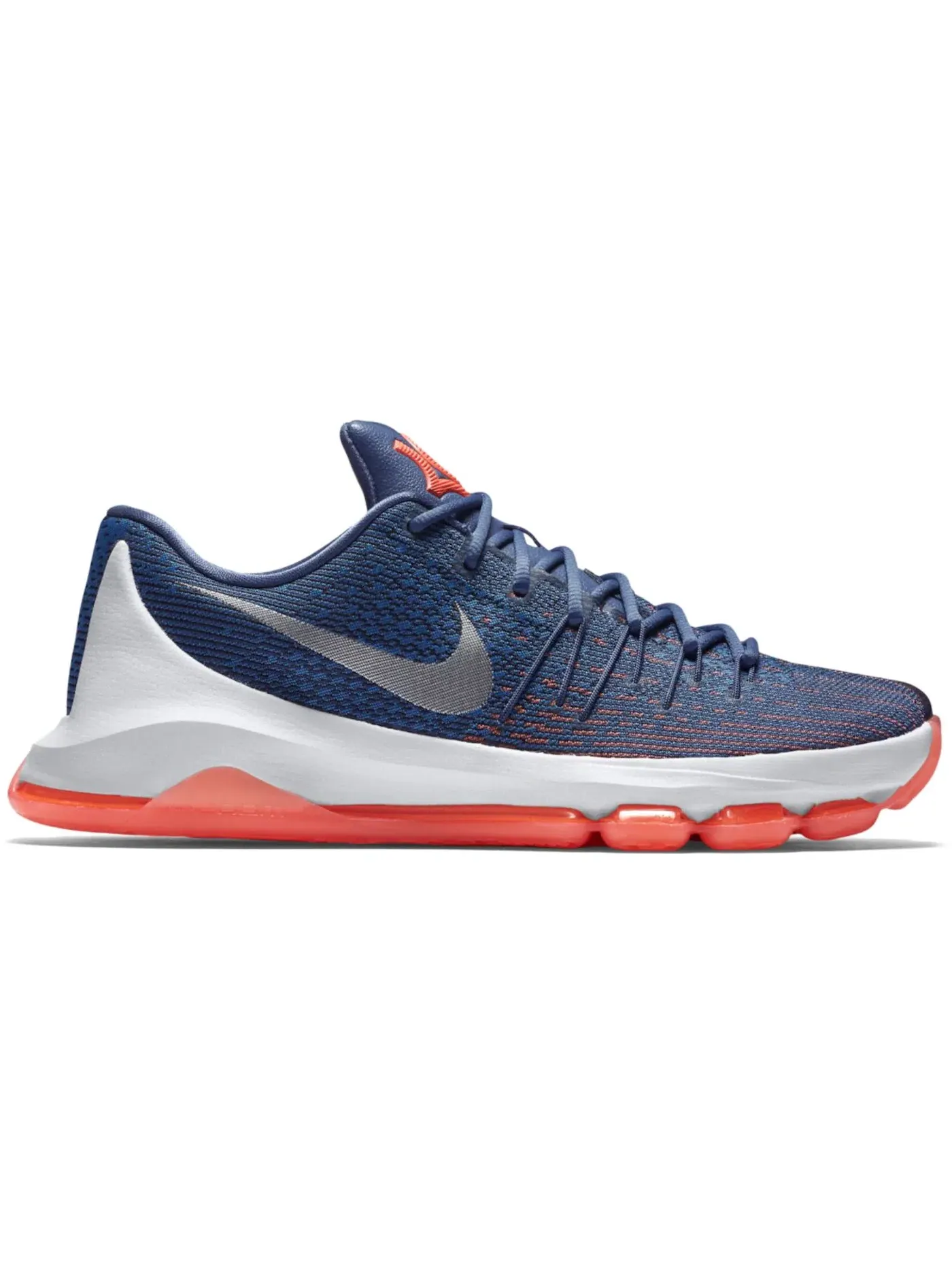 Мужские баскетбольные кроссовки Nike KD 8 — изображение 1 из 1, белый-темно-синий