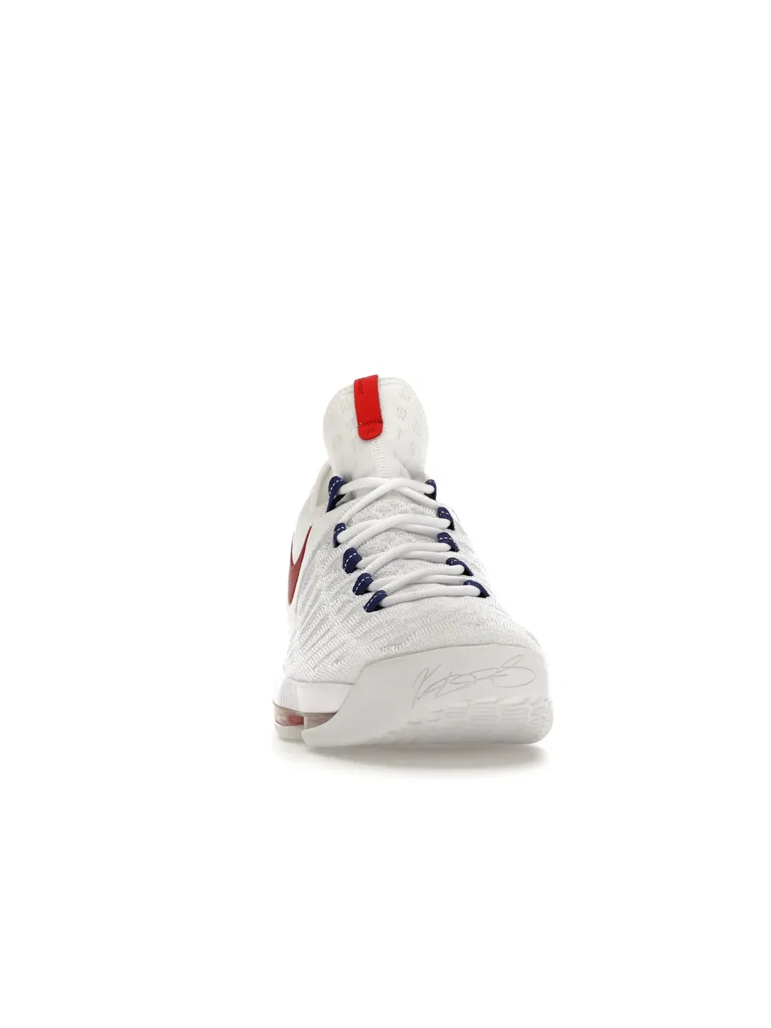 Мужские кроссовки с полнодлинной подошвой Zoom Air Nike KD 9 — изображение 2 из 4, белый/красный-синий