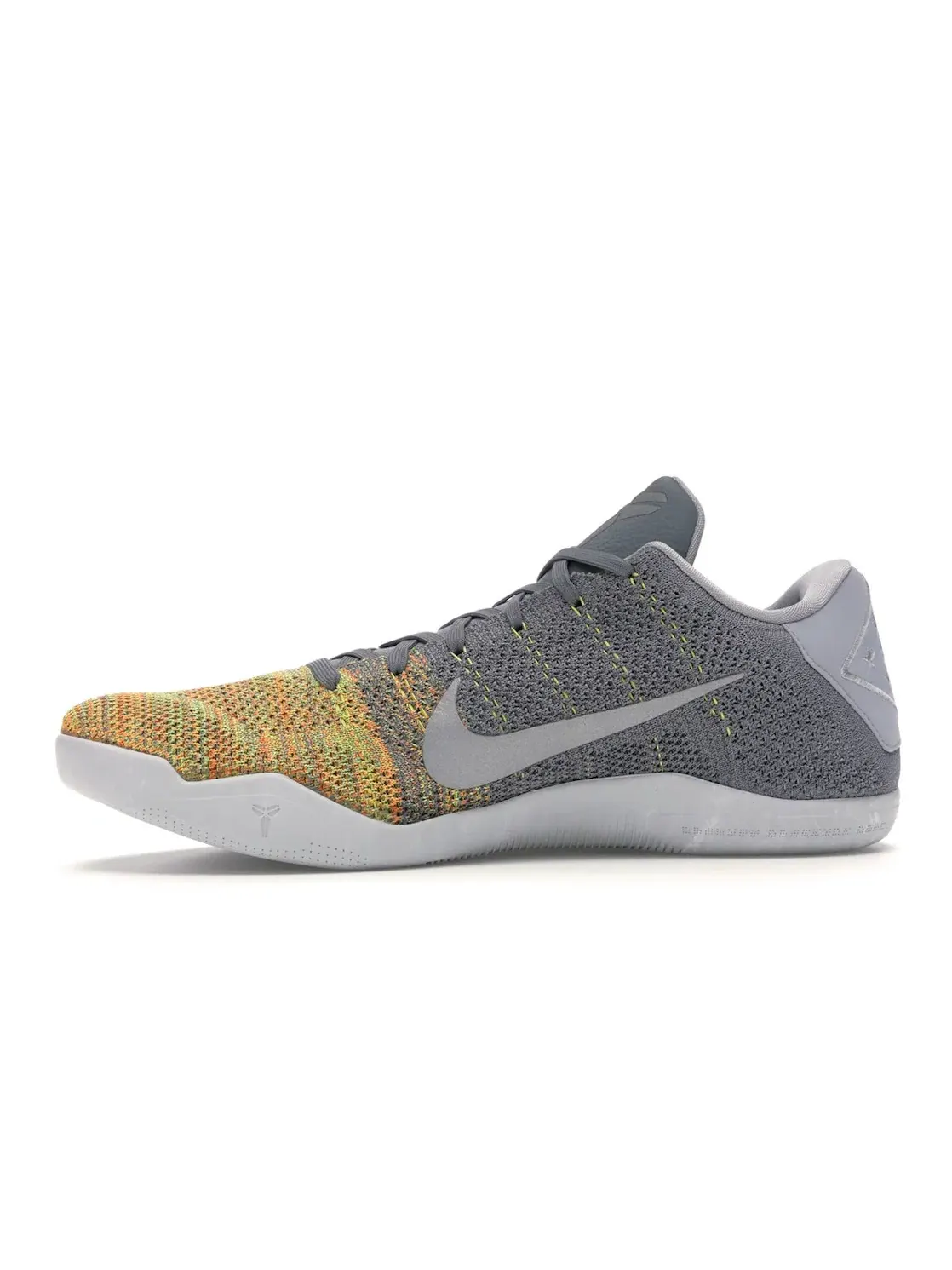 Мужские кроссовки для баскетбола с низким силуэтом Nike Kobe 11 Elite Low — изображение 3 из 4, серый/зеленый-желтый
