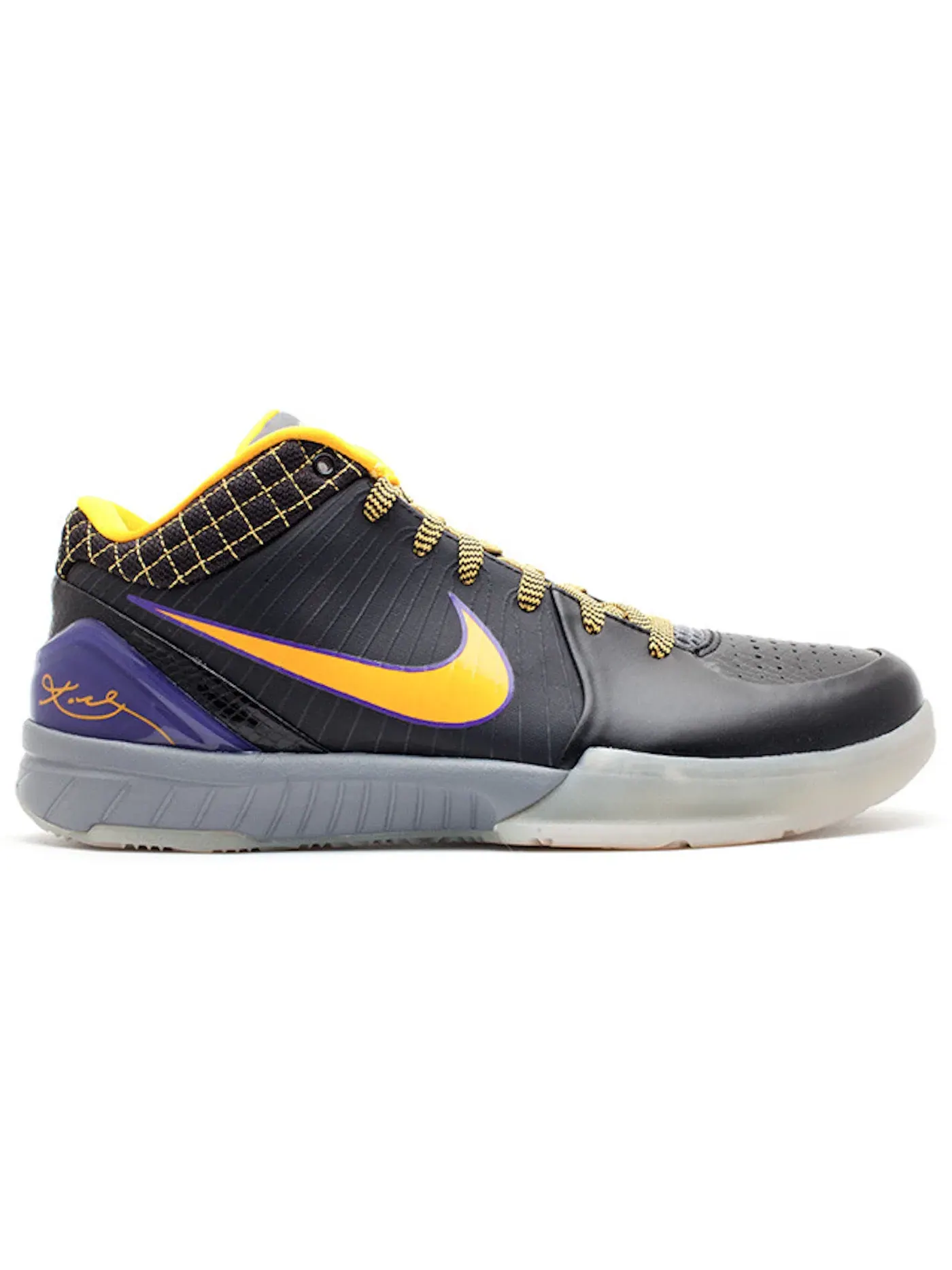 Мужские кроссовки Nike Kobe 4 — изображение 1 из 1, черный/-фиолетовый-серый