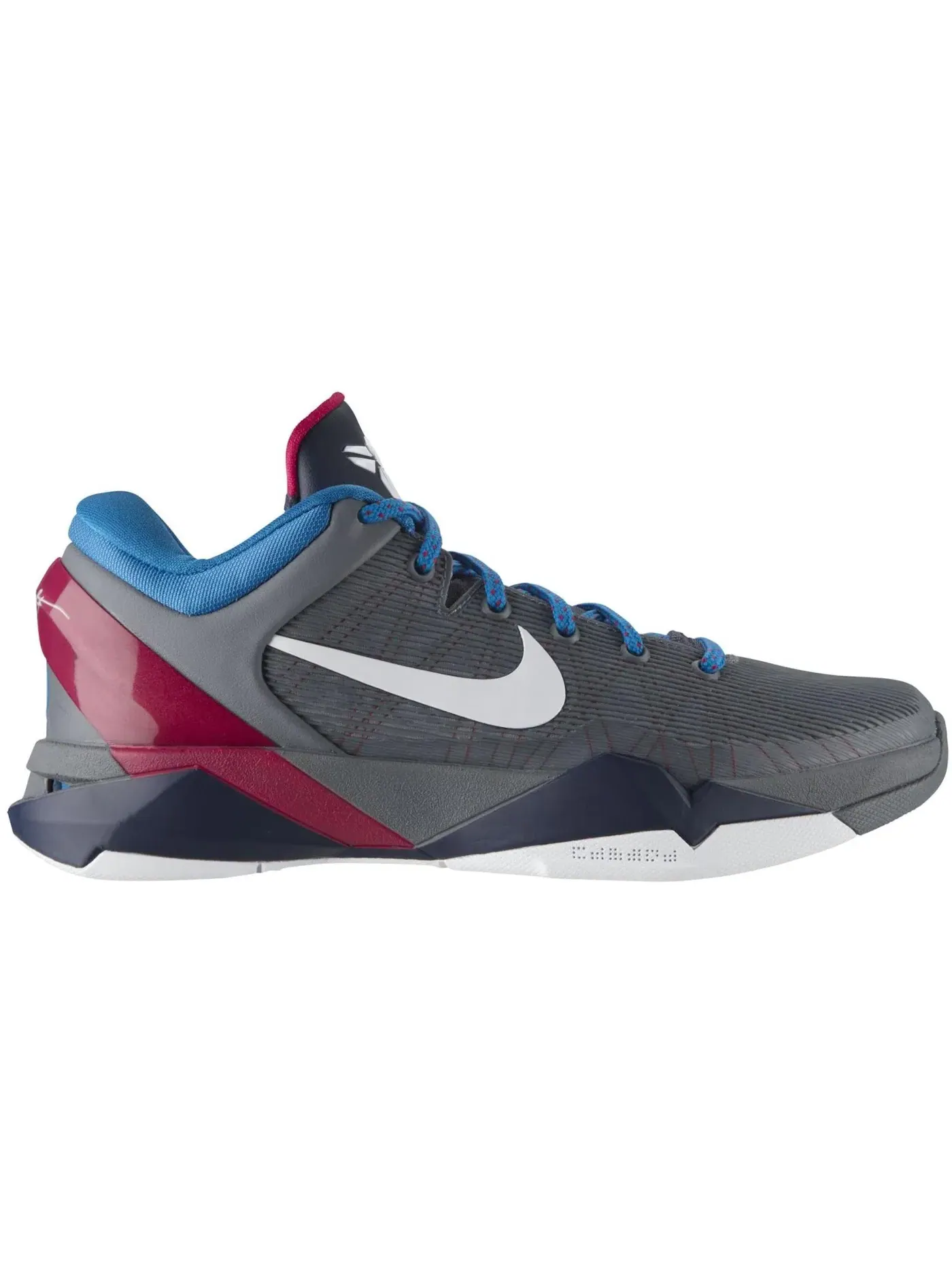 Мужские кроссовки для баскетбола Nike Kobe 7 — изображение 1 из 1, серый/белый-синий