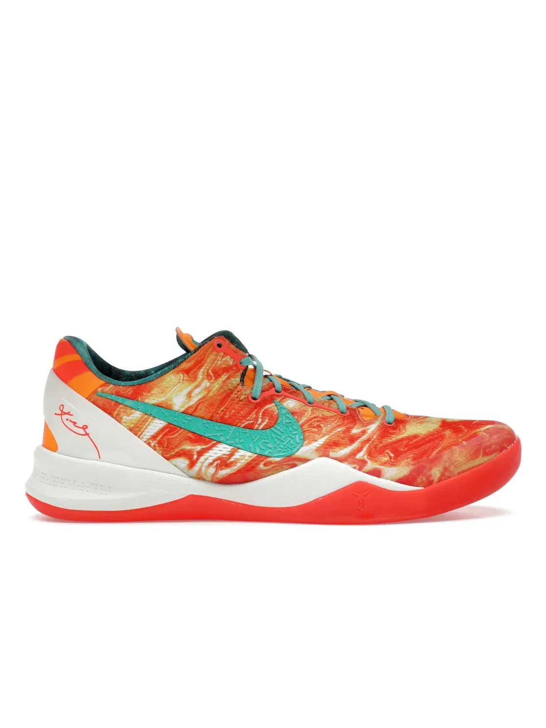 Мужские кроссовки с космическим принтом Nike Kobe 8+ Nike, Bright Citrus/Sport Turquoise-Total Crimson — изображение 1 из 4