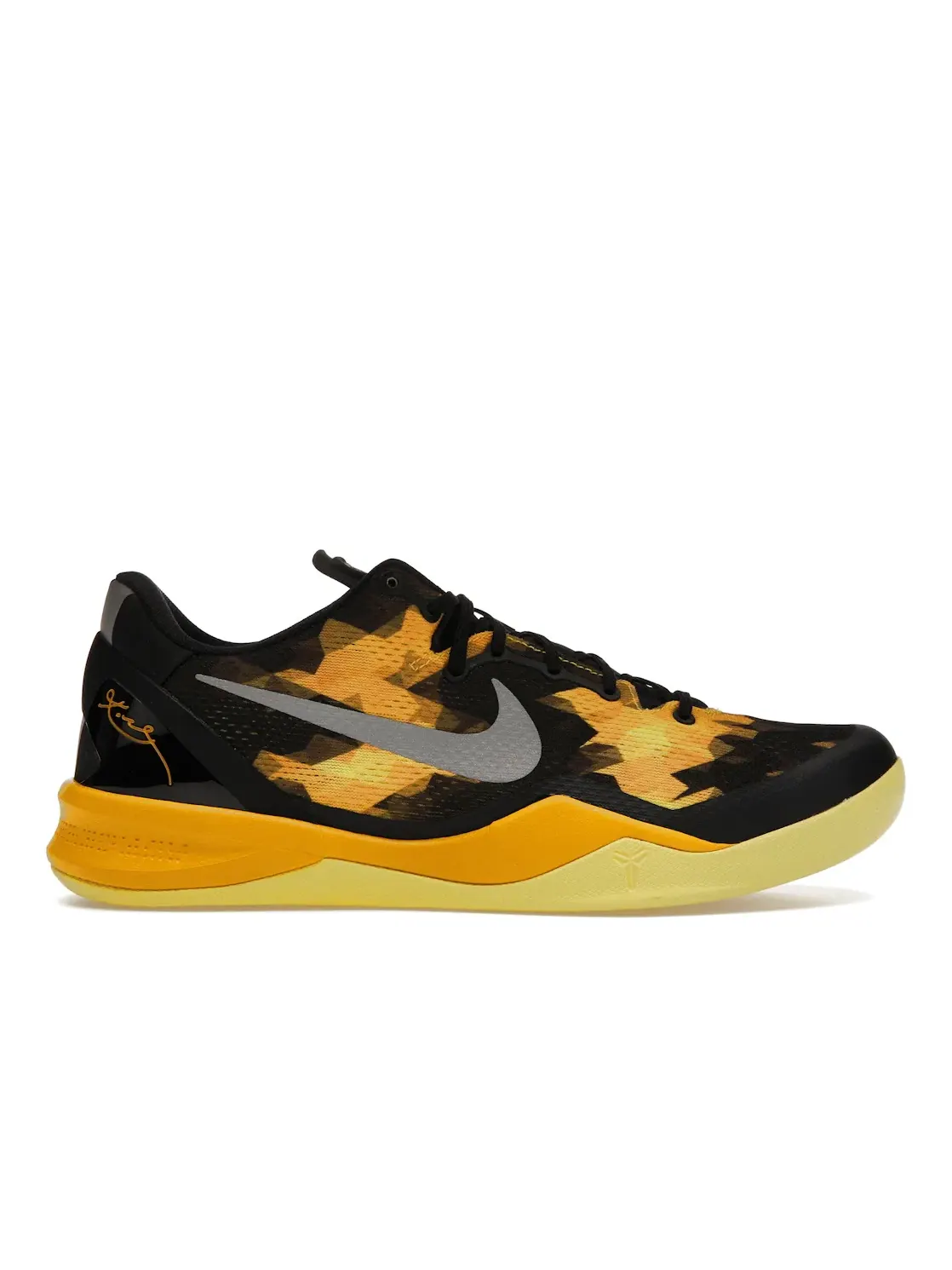 Мужские кроссовки для баскетбола Nike Kobe 8 — изображение 1 из 4, черный/серый--желтый
