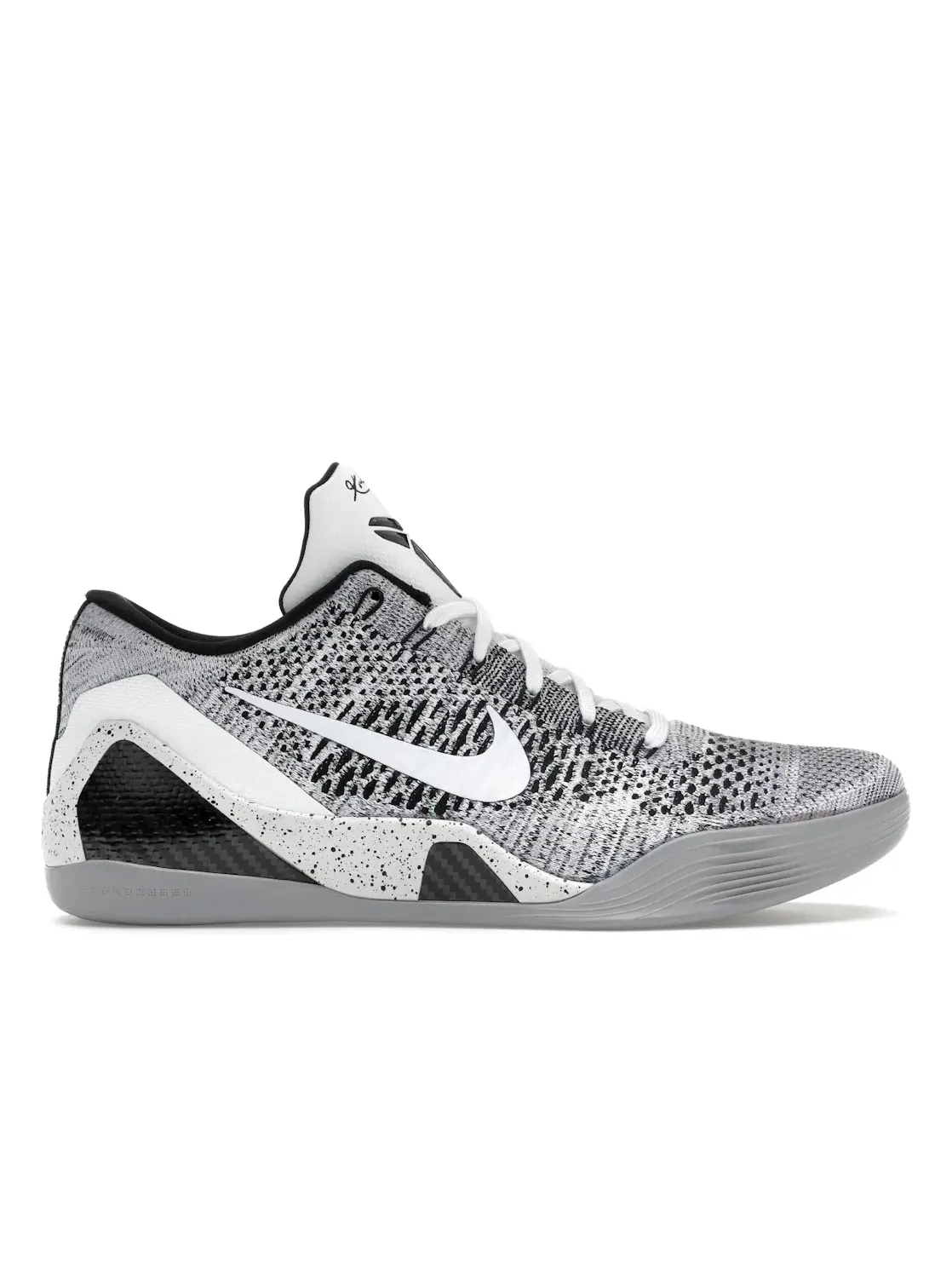 Мужские кроссовки для баскетбола Nike Kobe 9 Elite Low — изображение 1 из 4, белый/черный-серый