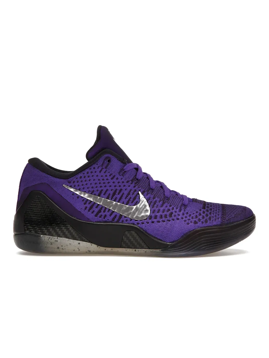 Мужские кроссовки для баскетбола с технологией FlyKnit Nike Kobe 9 Elite Low — изображение 1 из 4, белый фиолетовый