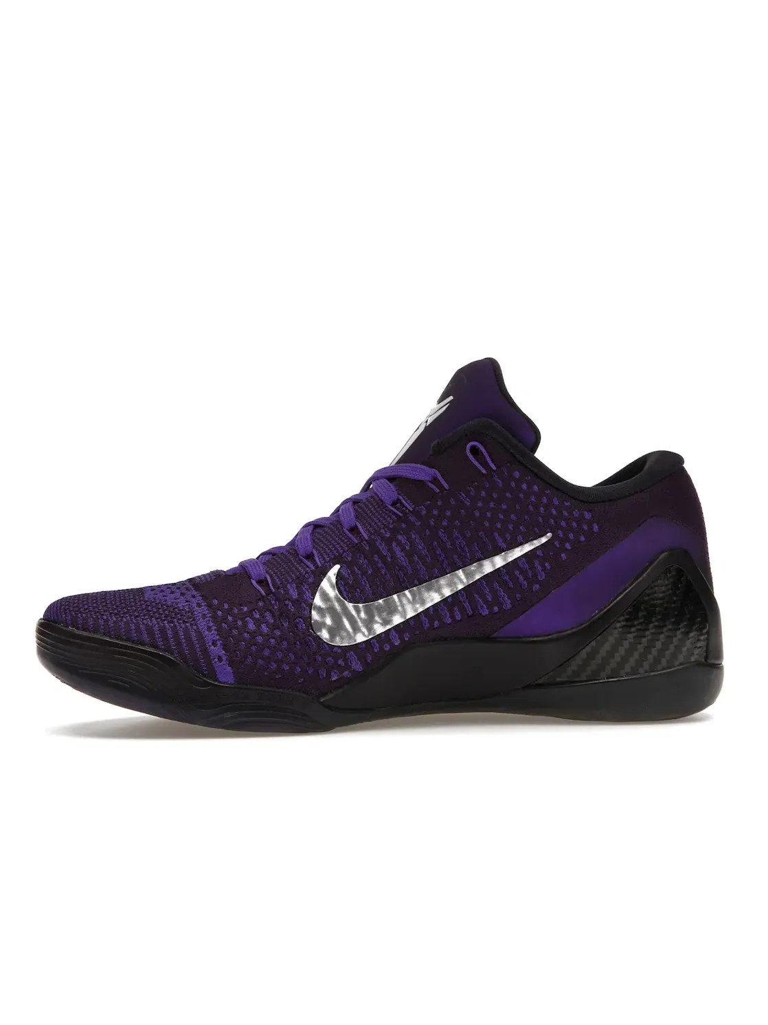 Мужские кроссовки для баскетбола с технологией FlyKnit Nike Kobe 9 Elite Low — изображение 3 из 4, белый фиолетовый