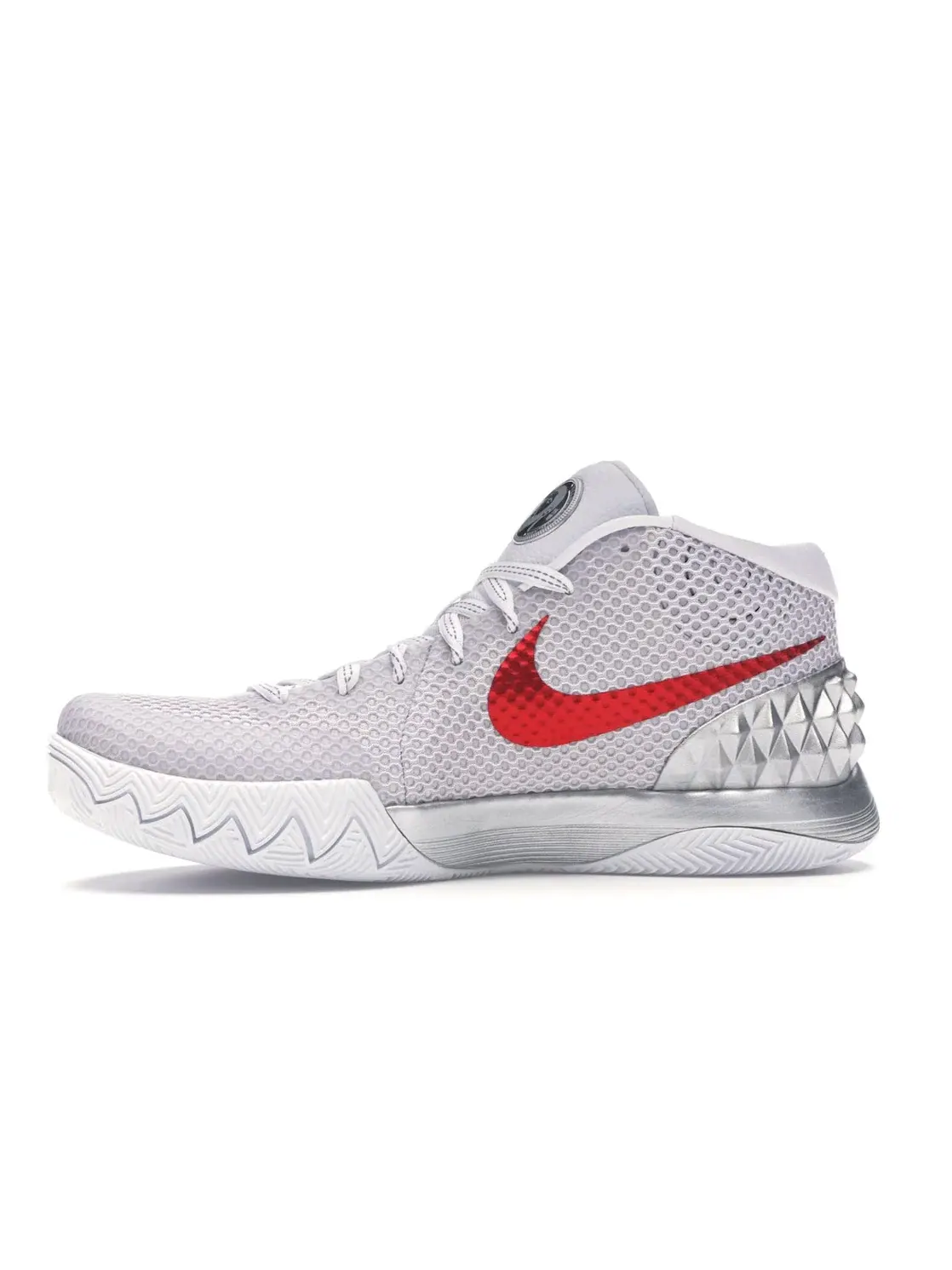 Мужские кроссовки для баскетбола с принтом Nike Kyrie 1 Nike — изображение 3 из 4, белый красный платиновый