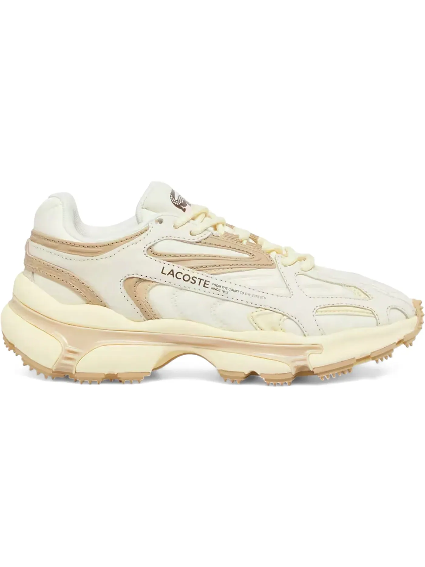 Женские кроссовки Lifestyle Lacoste L003 2K24 125 4 SFA — изображение 1 из 1, белый/светлый коричневый