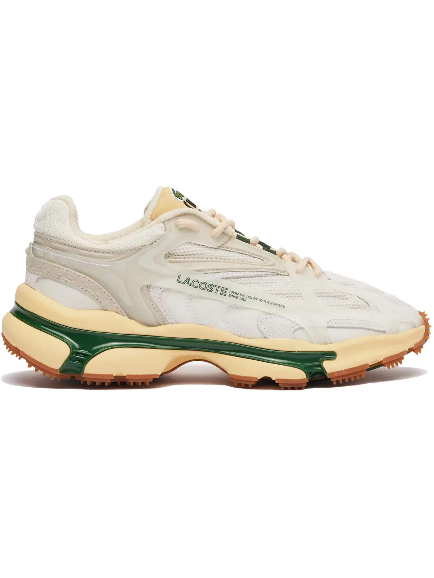 Мужские кроссовки Lifestyle Lacoste L003 2K24 — изображение 1 из 1, белый/зеленый