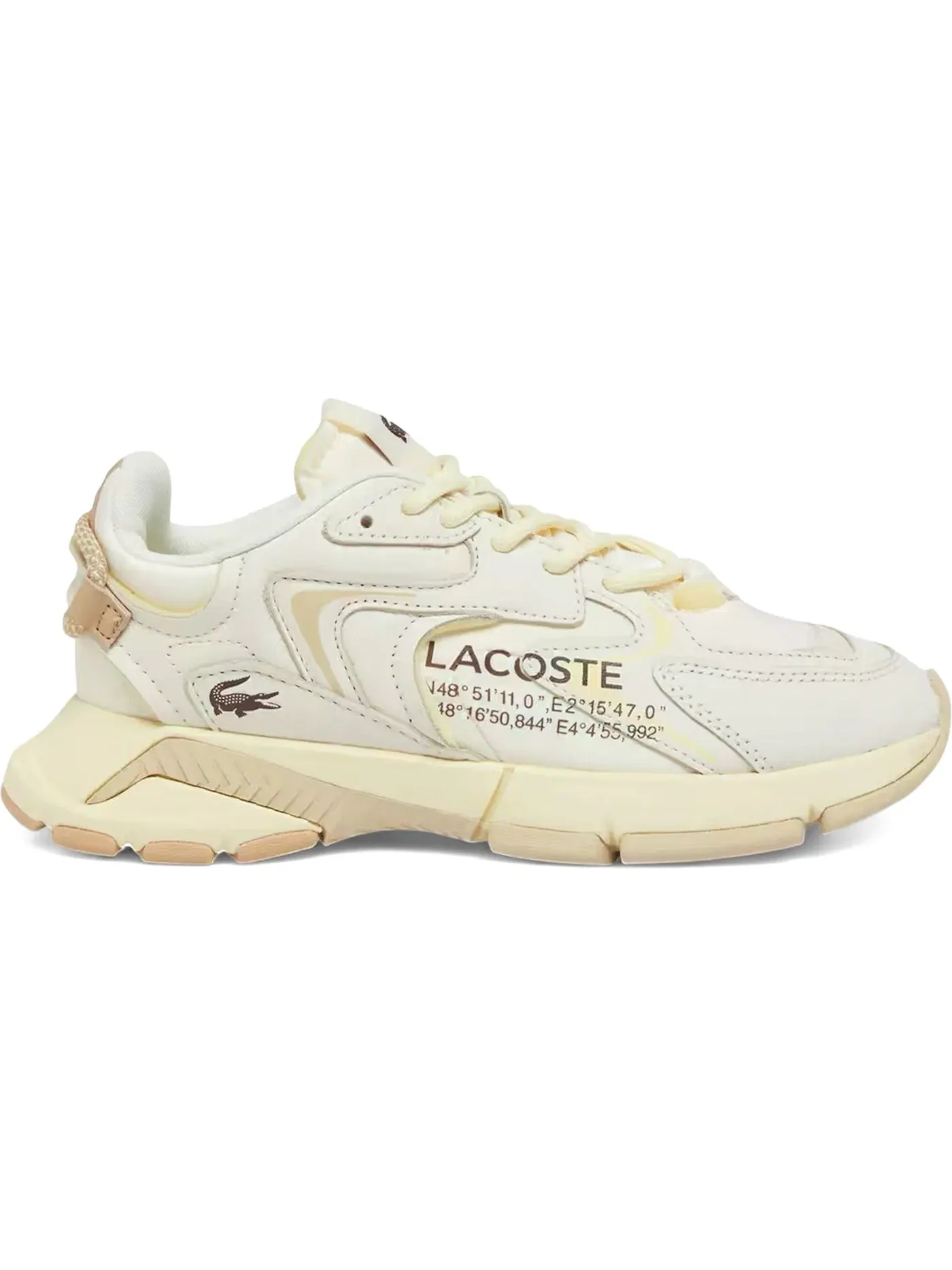 Женские кроссовки Lacoste L003 Neo 125 3 SFA — изображение 1 из 1, белый светлый коричневый