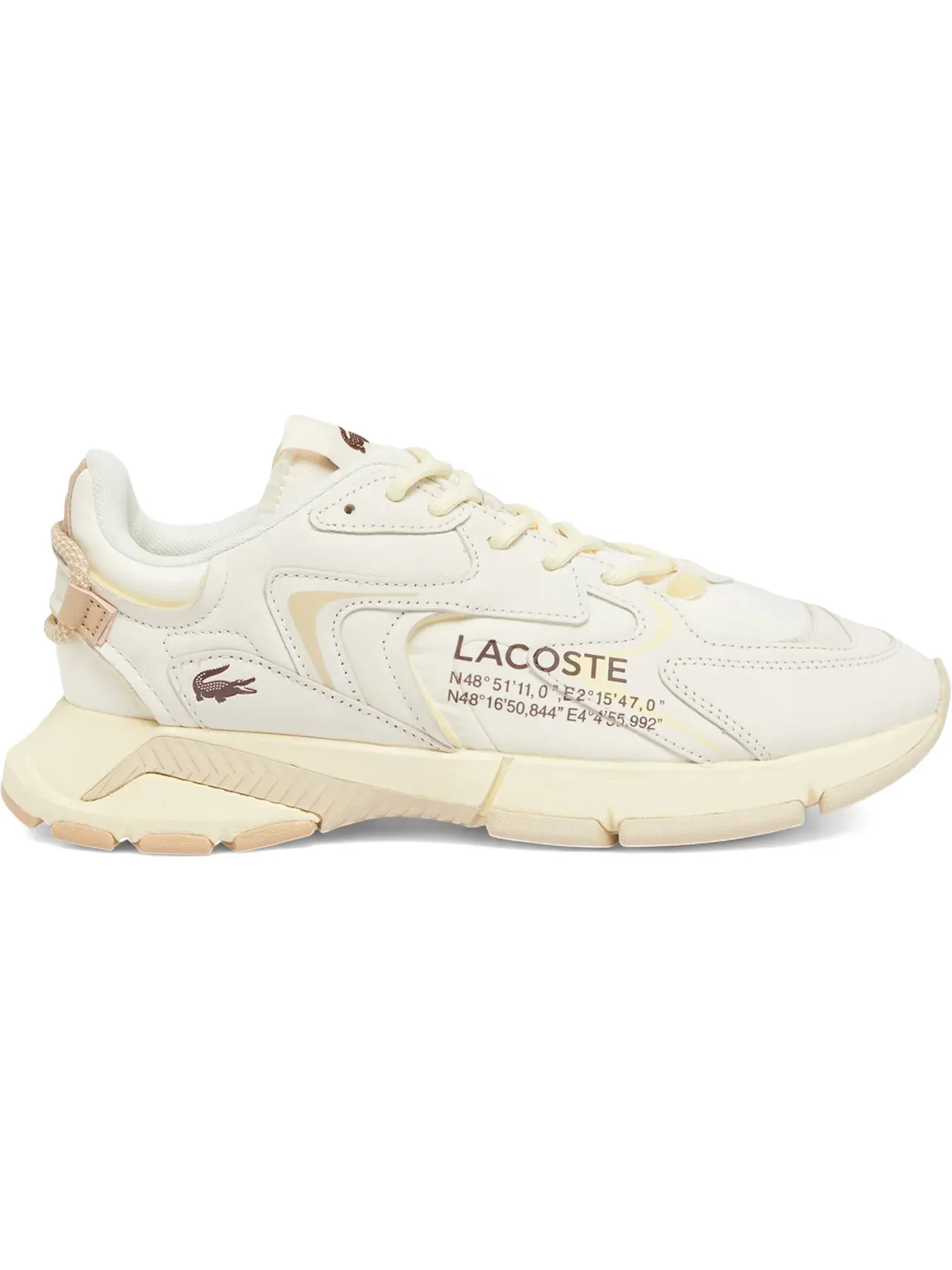Мужские кроссовки Lifestyle Lacoste L003 Neo 125 3 SMA — изображение 1 из 1, белый/светлый коричневый