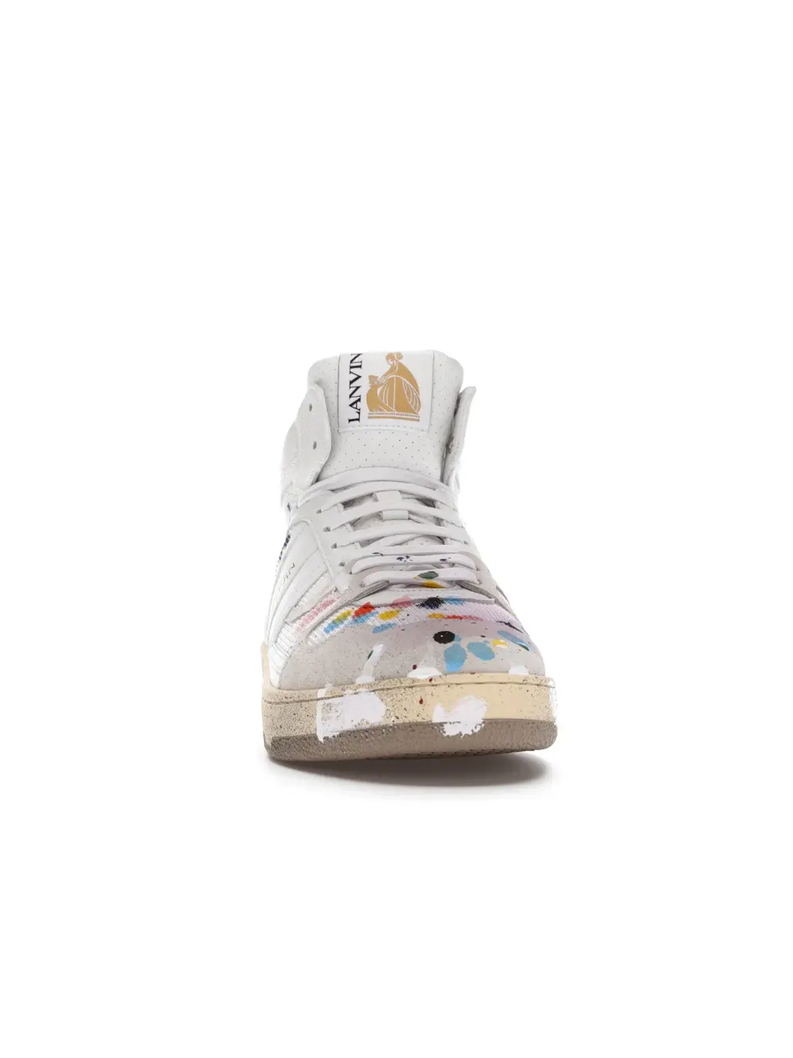 Мужские кроссовки с принтом Lanvin Clay High Top Lanvin — изображение 2 из 4, белый мульти