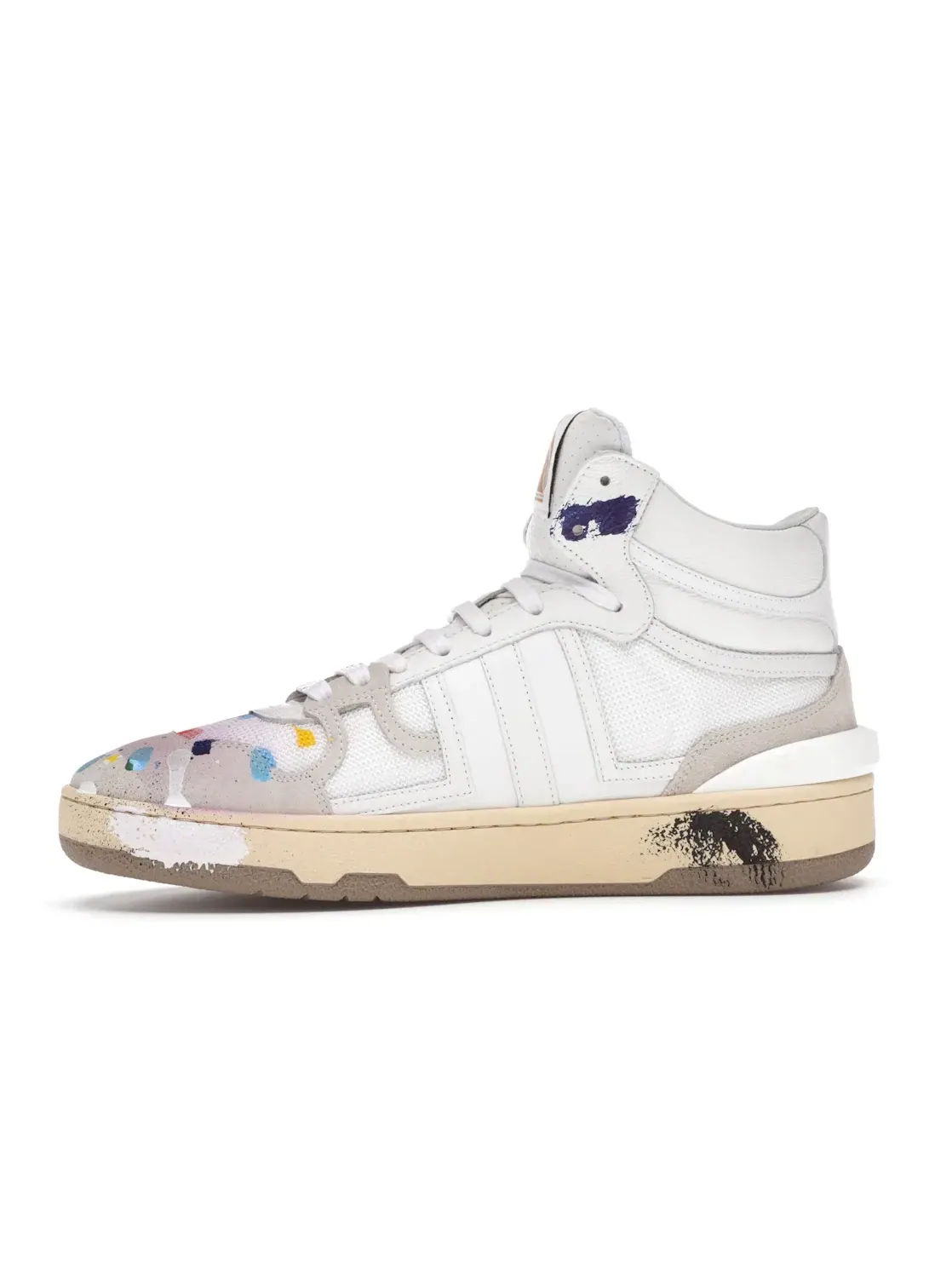 Мужские кроссовки с принтом Lanvin Clay High Top Lanvin — изображение 3 из 4, белый мульти