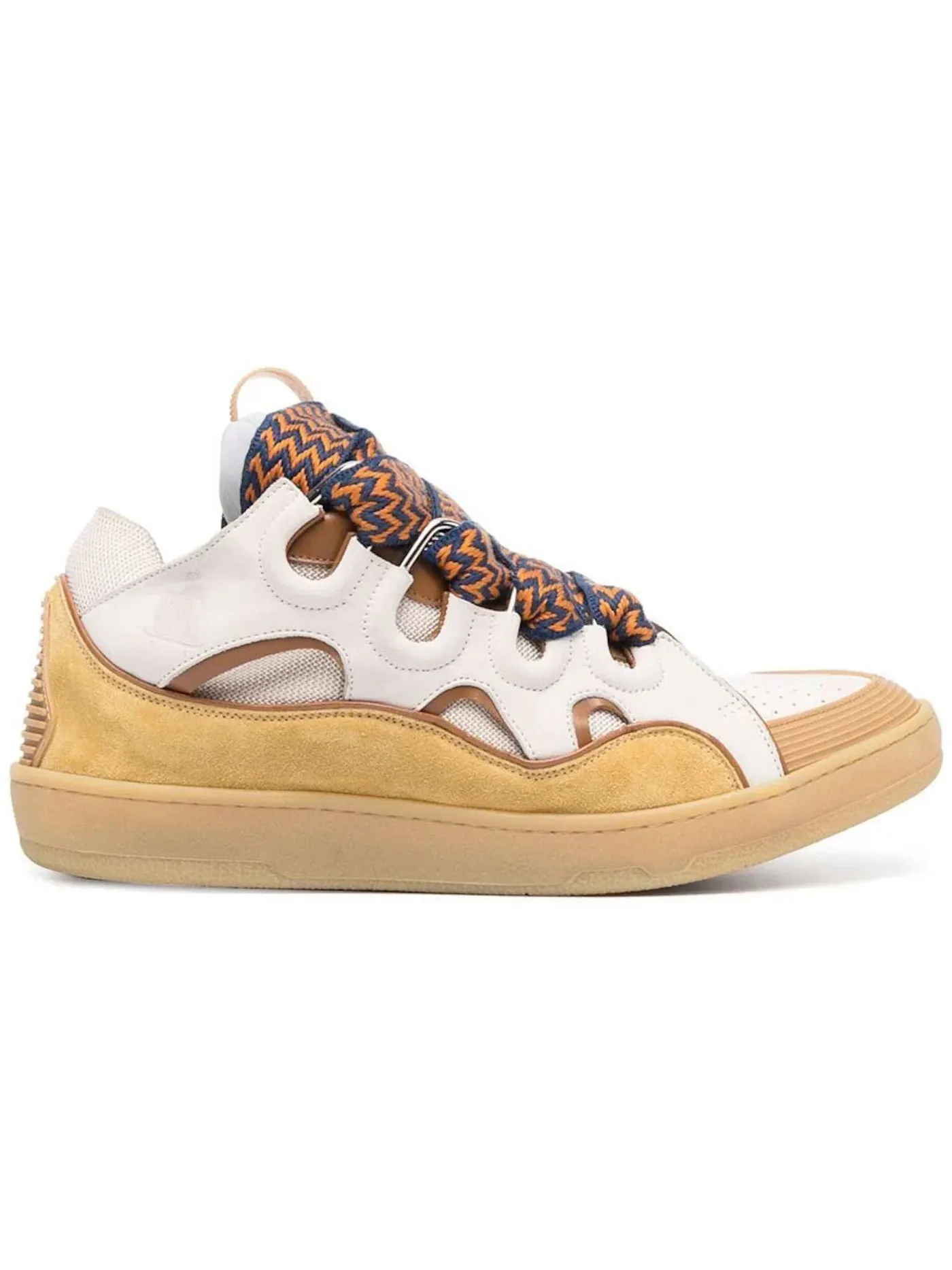 Мужские кроссовки с массивной подошвой Lanvin Curb Sneaker — изображение 1 из 1, бежевый/коричневый/белый