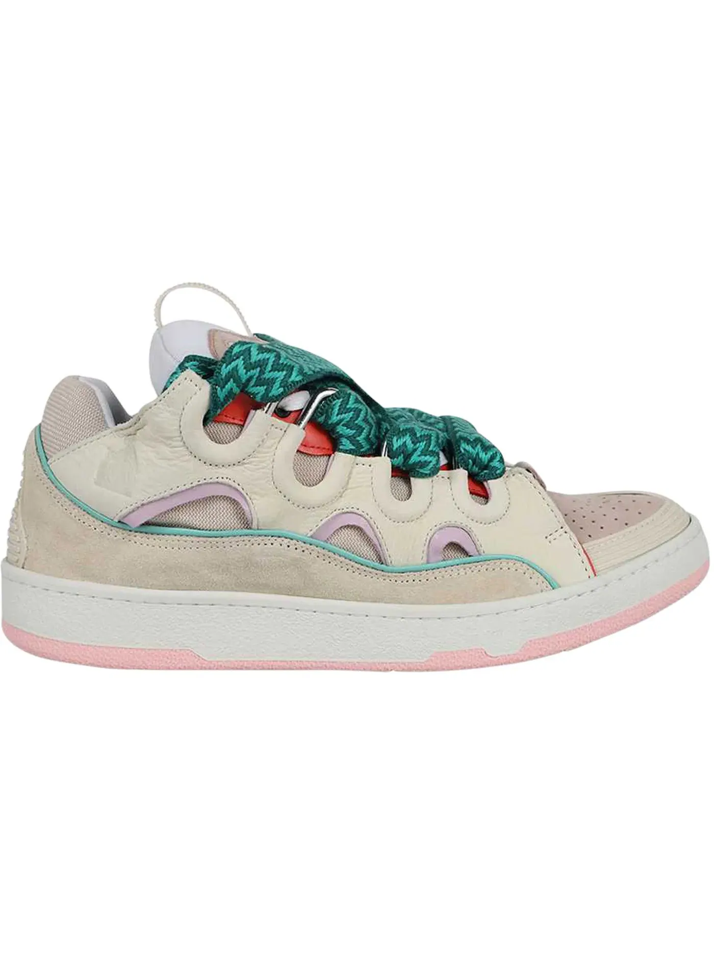Мужские кроссовки с платформой Lanvin Curb Sneaker Lanvin — изображение 1 из 1, бежевый/розовый