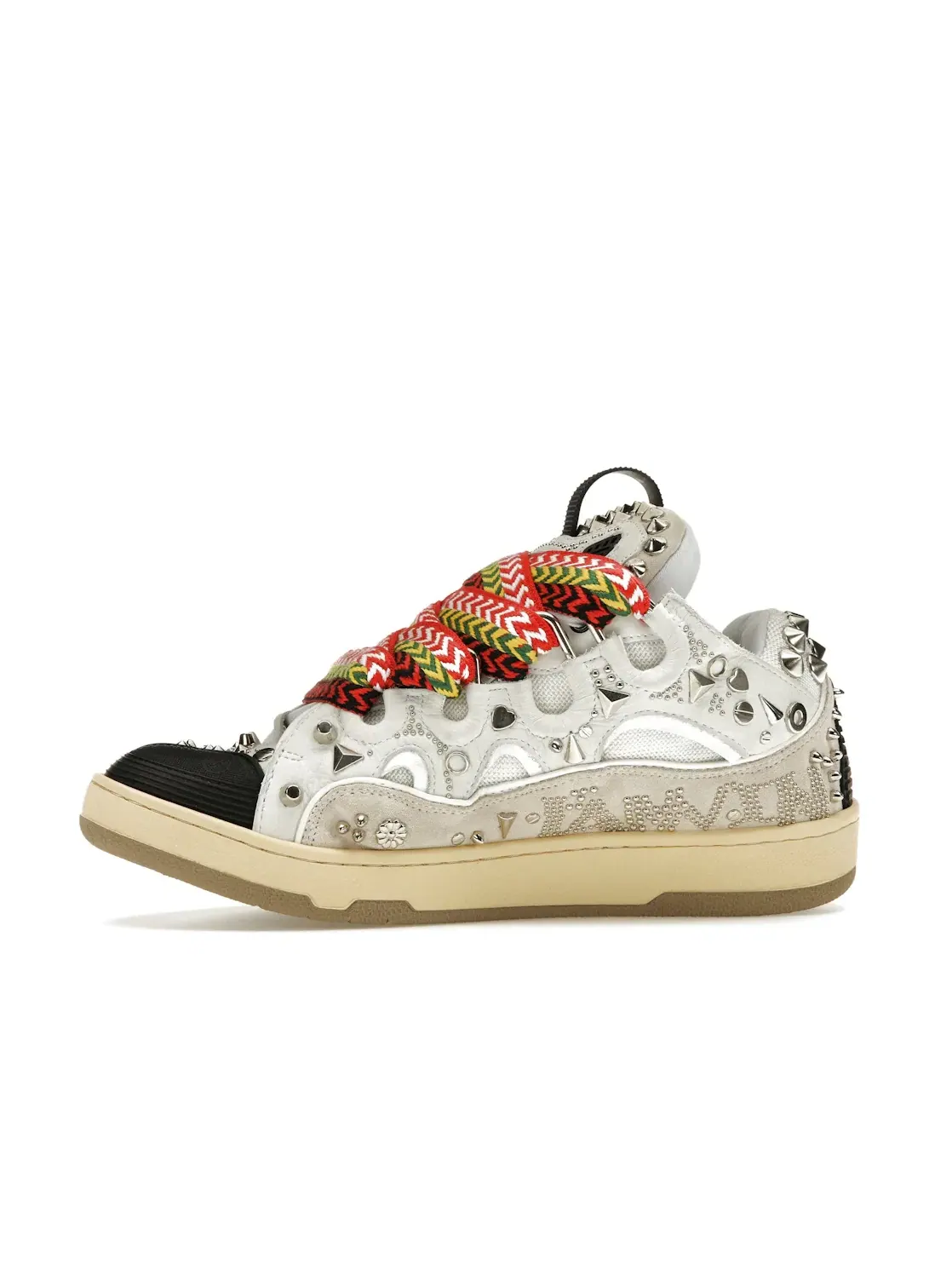 Женские кроссовки с принтом Lanvin Curb Sneaker — изображение 3 из 4, белый/черный/мульти